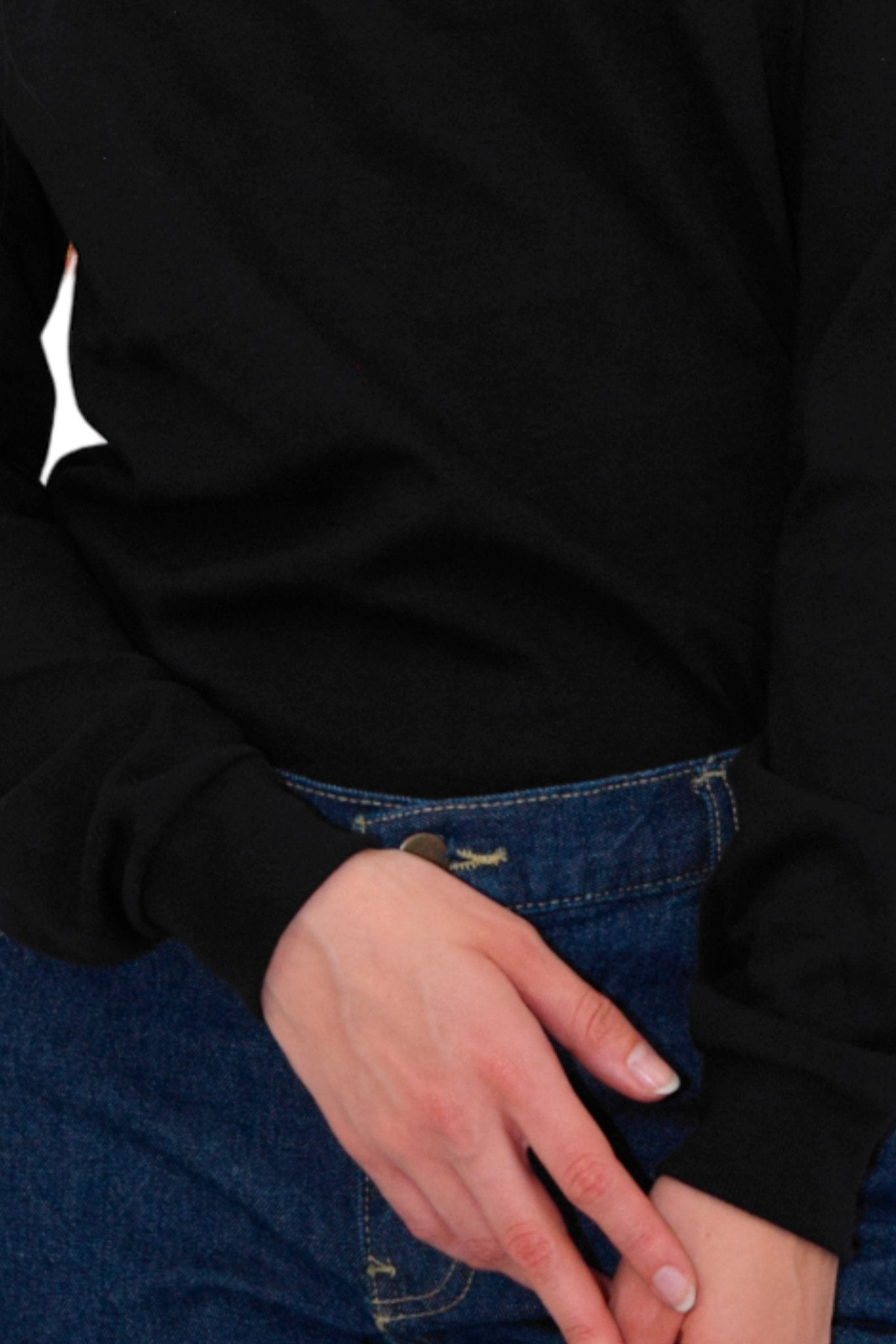 PLAYERA TIPO POLO MANGA LARGA ROMA UNISEX #Color_Negro