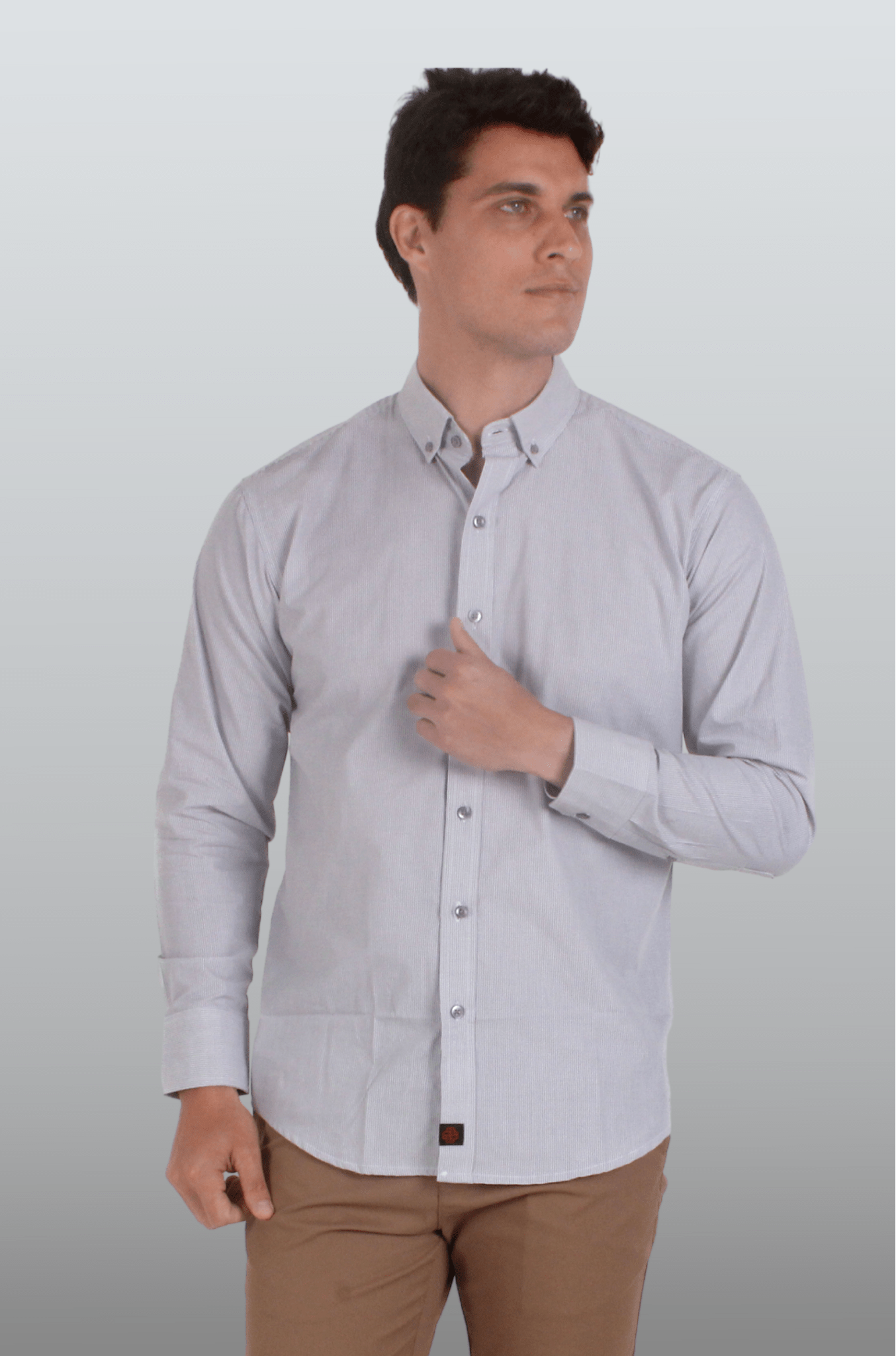 CAMISA EJECUTIVA MANGA LARGA TURÍN #Color_Cuadros Grises