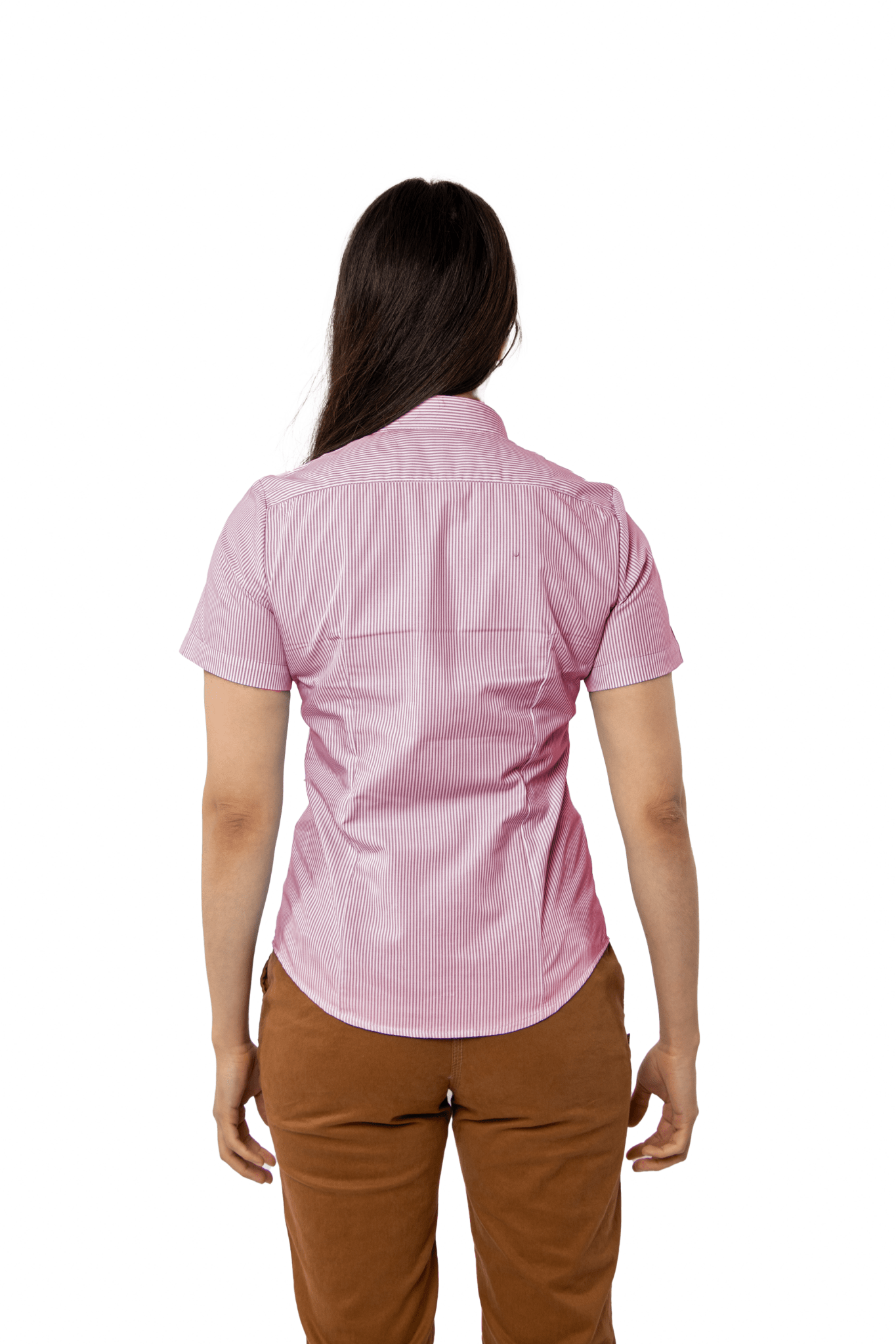 CAMISA SLIM FIT MANGA CORTA MÚNICH MUJER #Color_Rojo