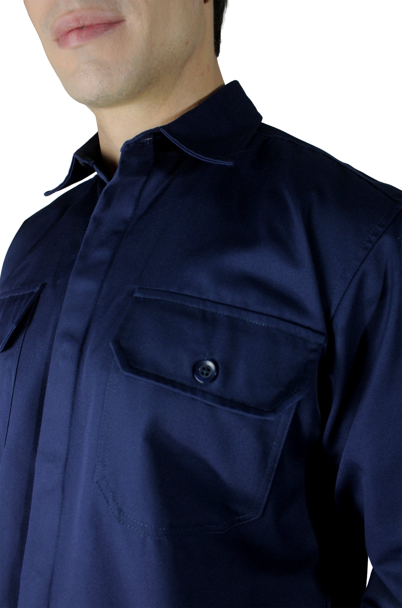 CAMISOLA CAIRO GABARDINA MANGA LARGA UNISEX #Color_Azul Marino