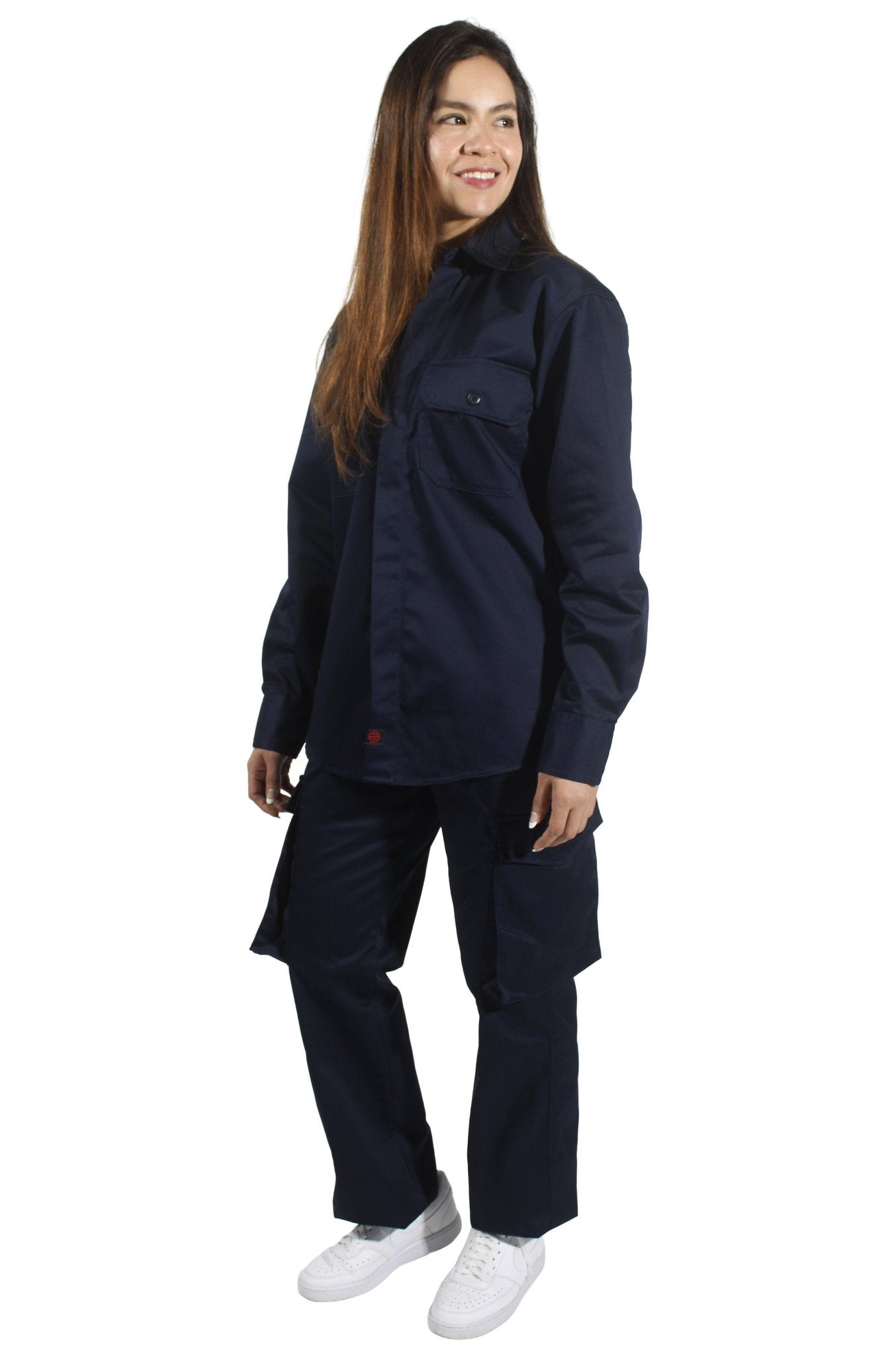 CAMISOLA CAIRO GABARDINA MANGA LARGA UNISEX #Color_Azul Marino
