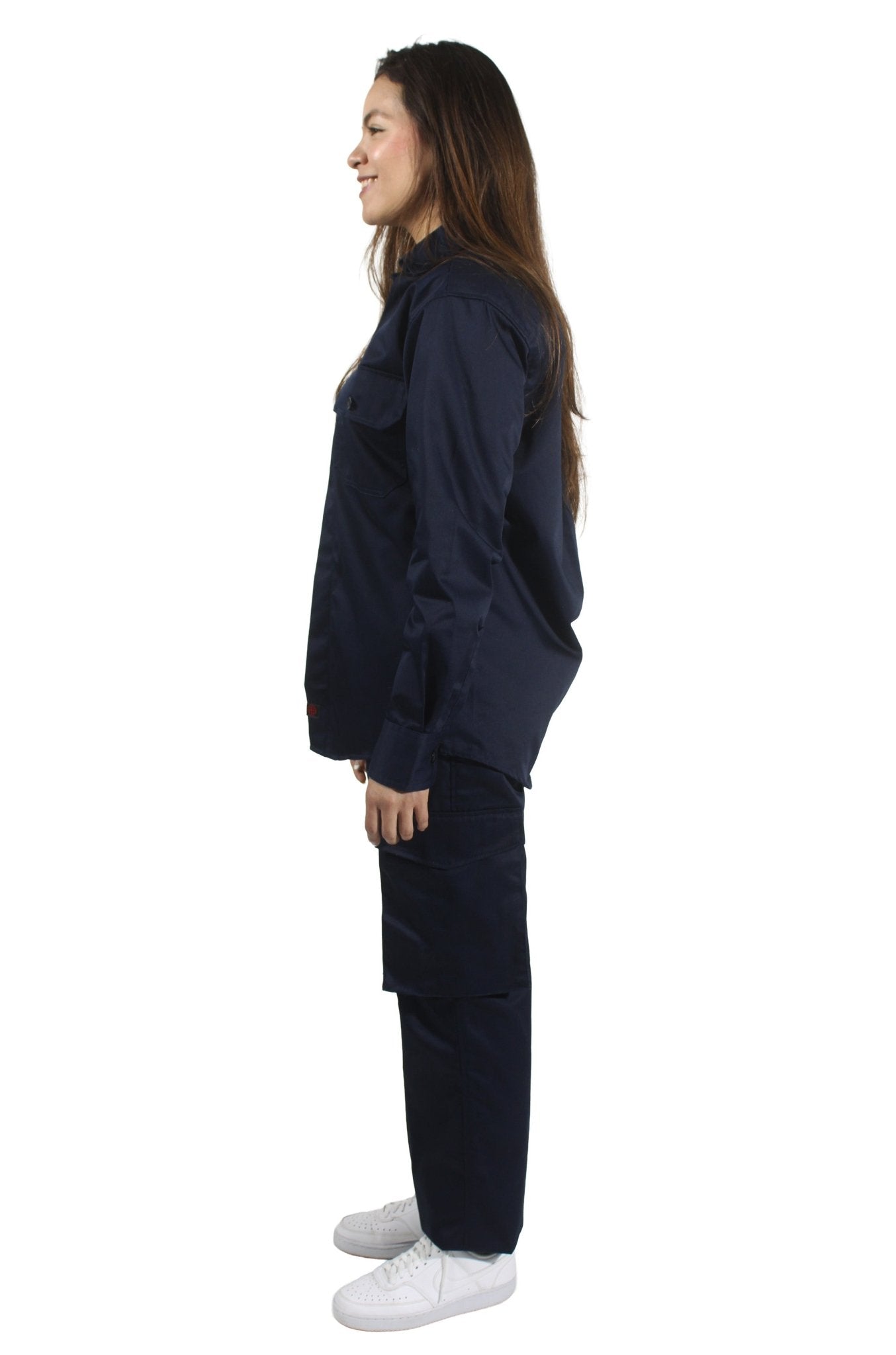 CAMISOLA CAIRO GABARDINA MANGA LARGA UNISEX #Color_Azul Marino