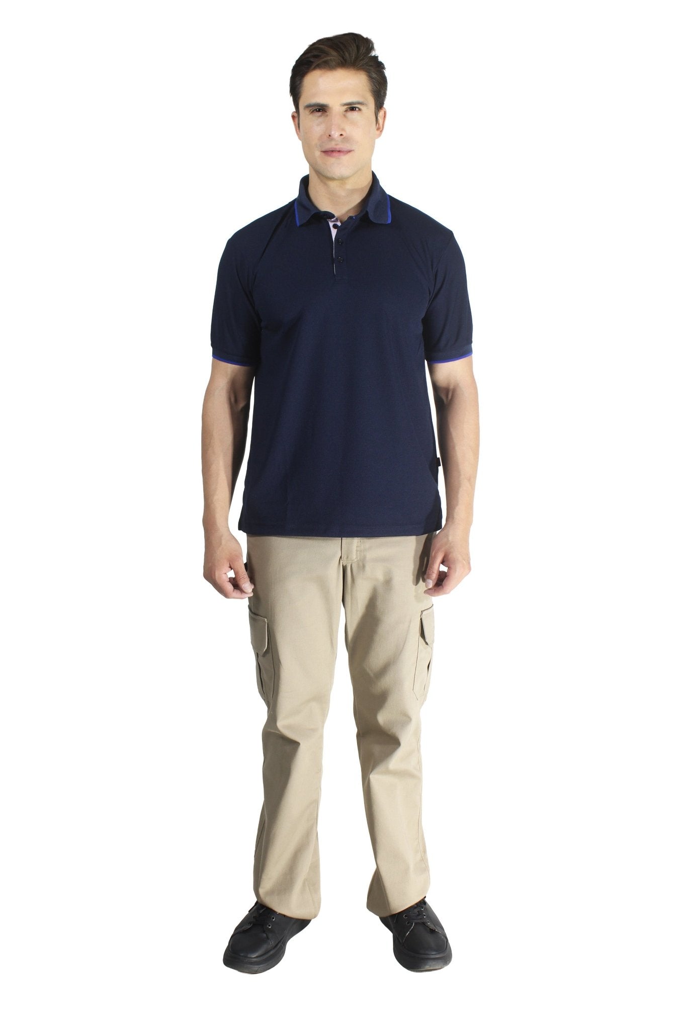 PLAYERA TIPO POLO DRY FIT ÁMSTERDAM HOMBRE #Color_Azul Marino