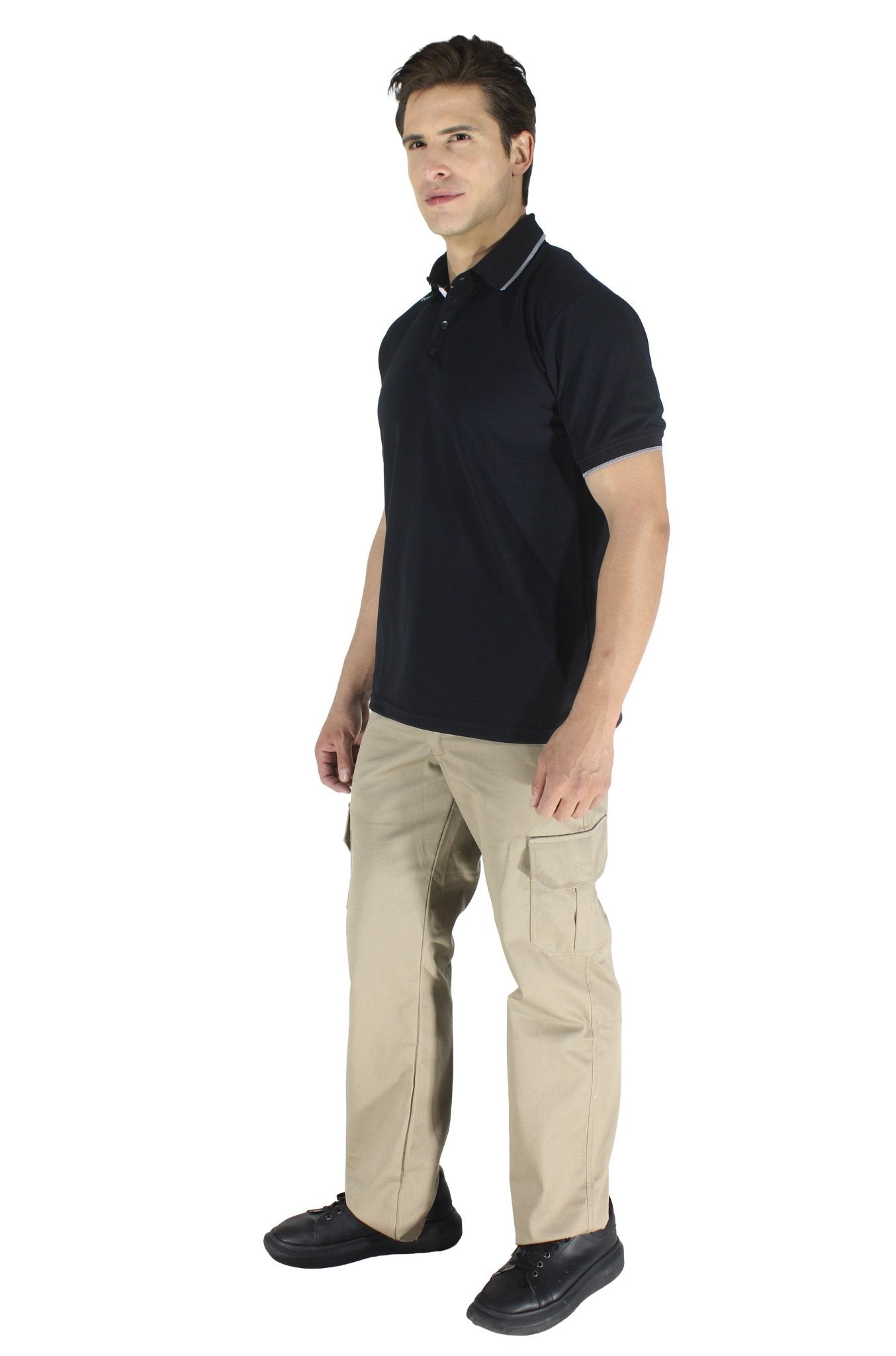 PLAYERA TIPO POLO DRY FIT ÁMSTERDAM HOMBRE #Color_Negro