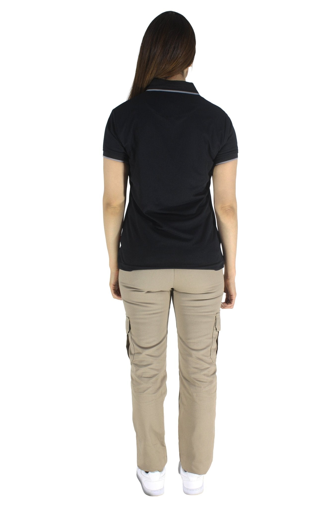 PLAYERA TIPO POLO DRY FIT ÁMSTERDAM MUJER #Color_Negro