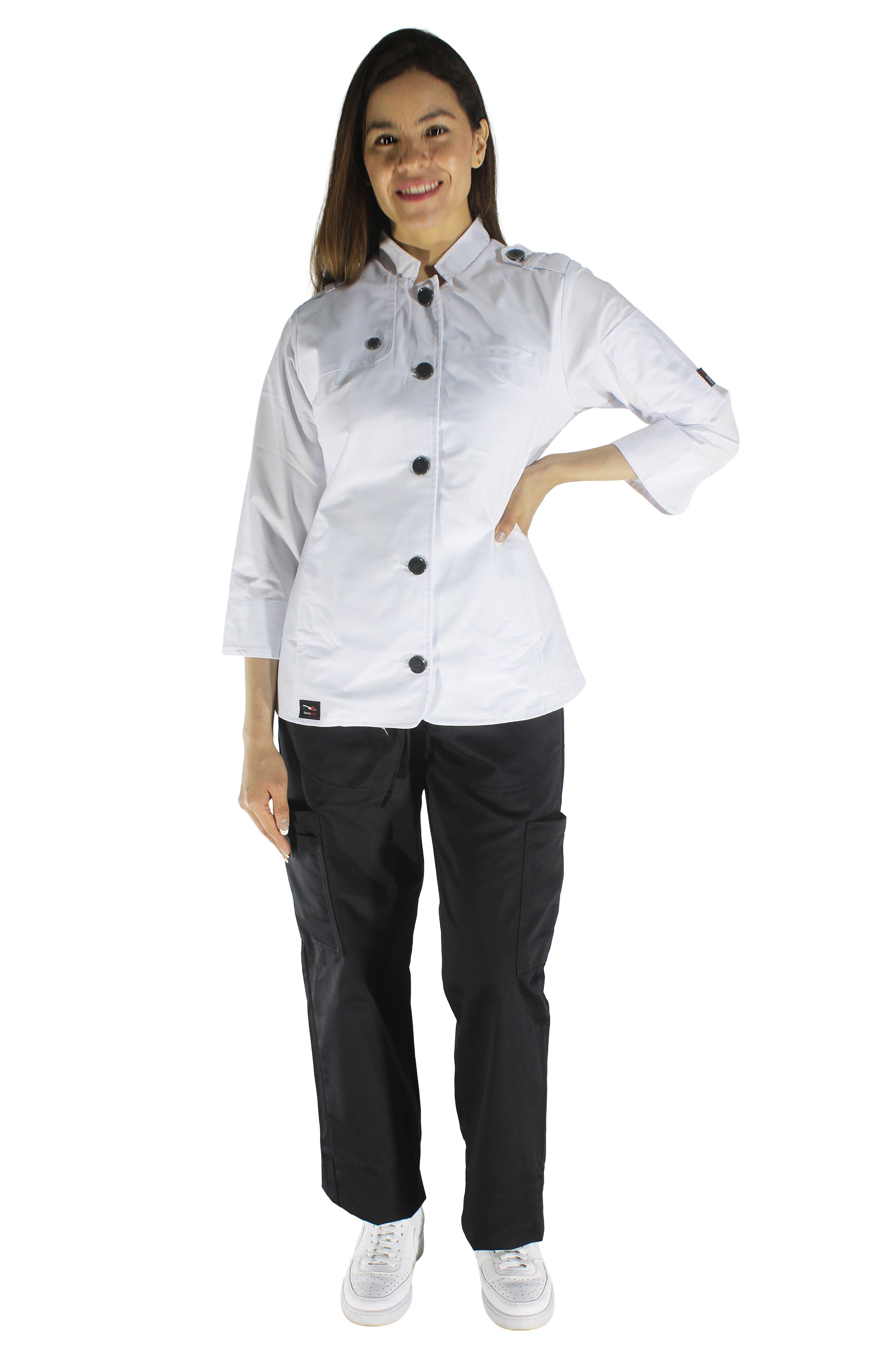 PANTALÓN CHEF RAYAS SEÚL MUJER #Color_Negro