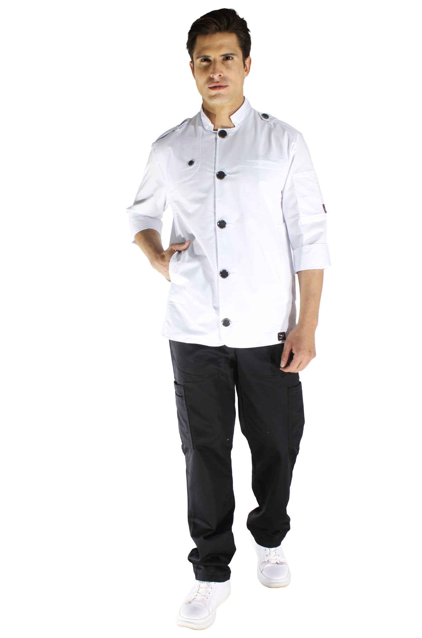 PANTALÓN CHEF RAYAS SEÚL HOMBRE #Color_Negro