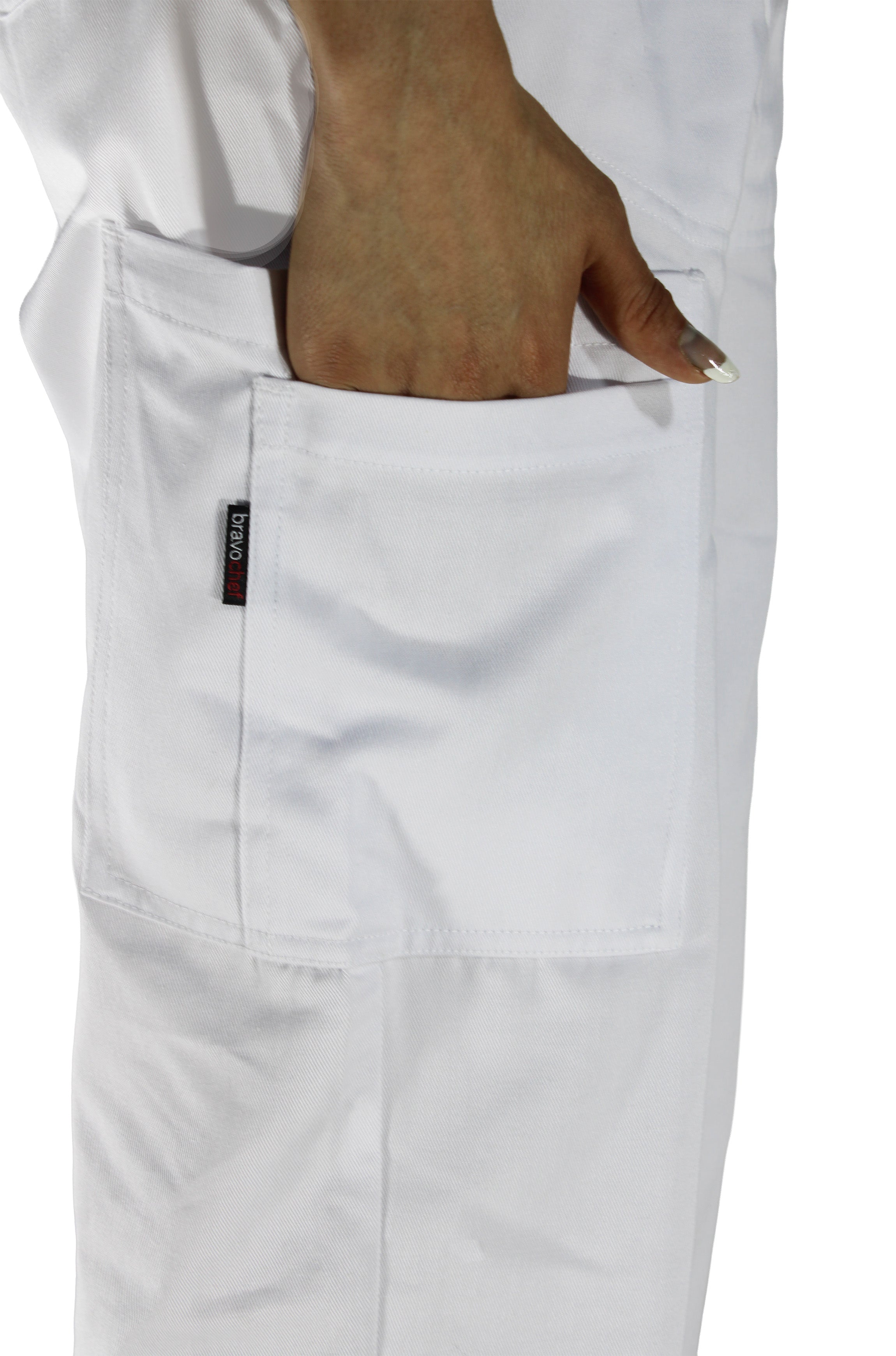 PANTALÓN CHEF RAYAS SEÚL MUJER #Color_Blanco