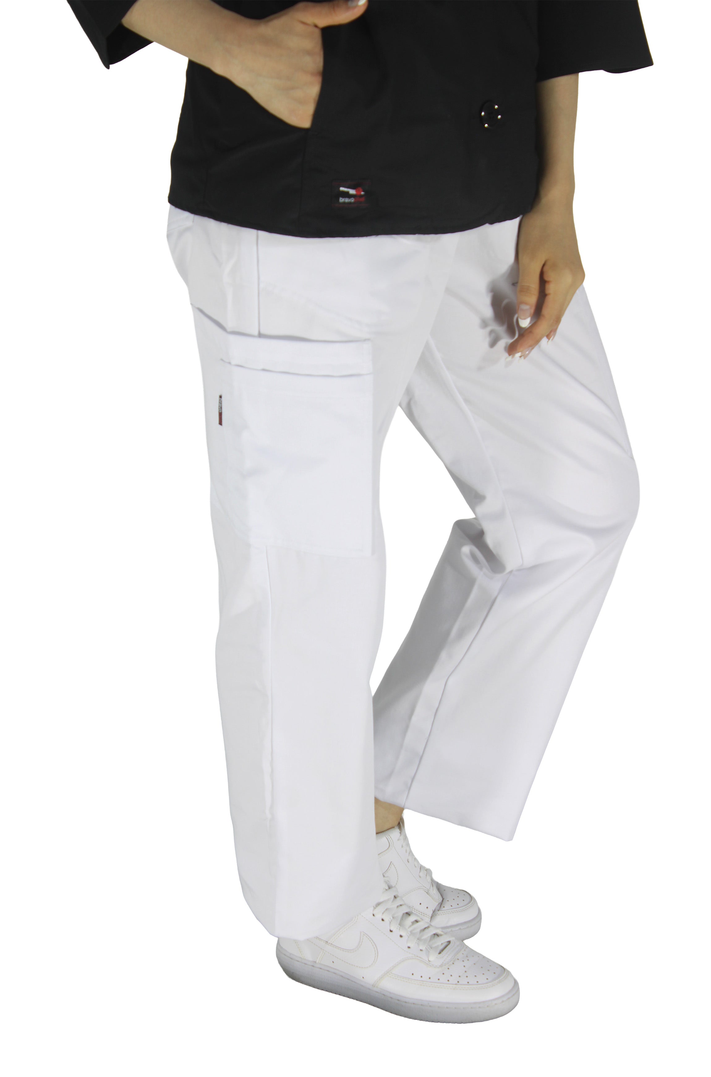 PANTALÓN CHEF RAYAS SEÚL MUJER #Color_Blanco
