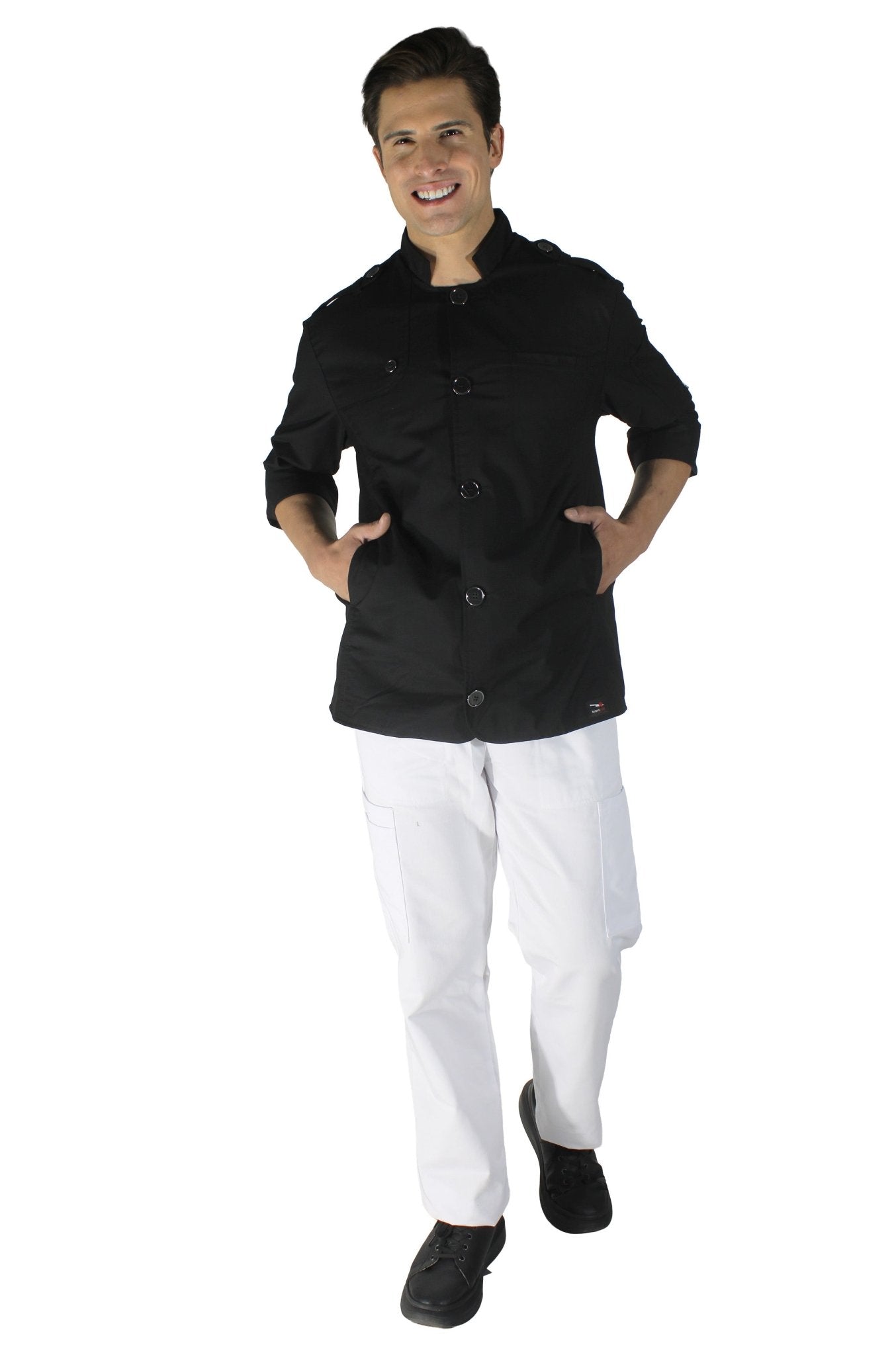 PANTALÓN CHEF RAYAS SEÚL HOMBRE #Color_Blanco