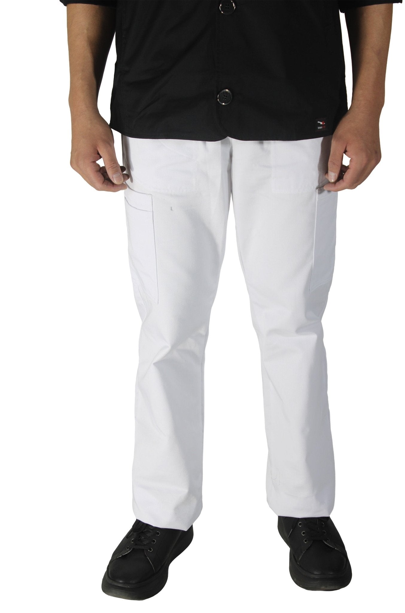 PANTALÓN CHEF RAYAS SEÚL HOMBRE #Color_Blanco