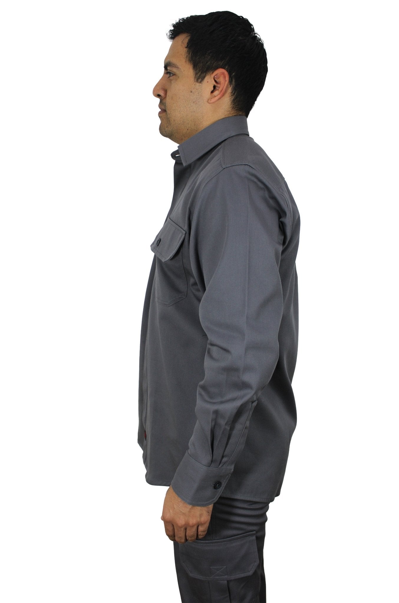 CAMISOLA CAIRO GABARDINA MANGA LARGA UNISEX #Color_Gris