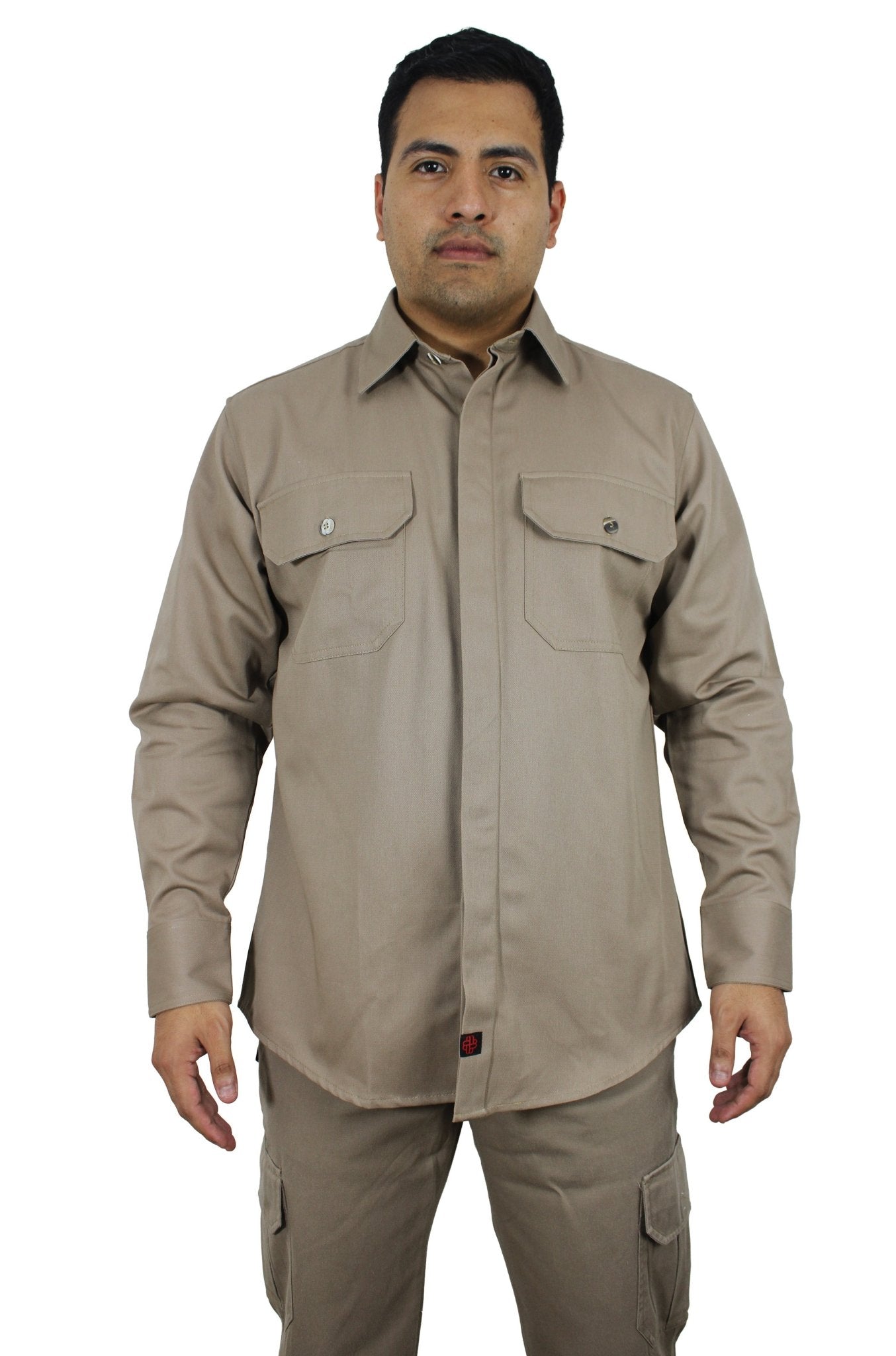 CAMISOLA CAIRO GABARDINA MANGA LARGA UNISEX #Color_Cafe