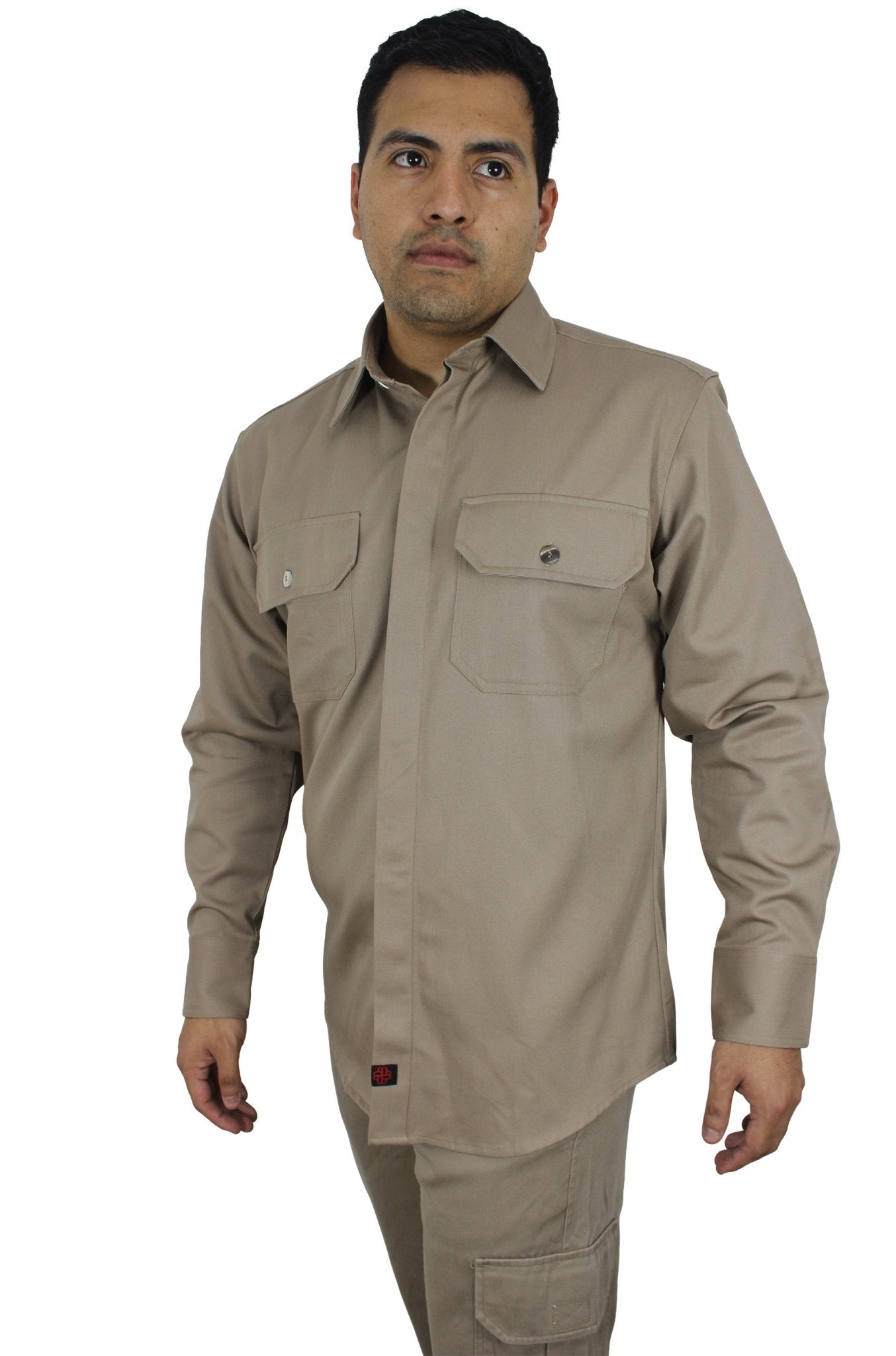 CAMISOLA CAIRO GABARDINA MANGA LARGA UNISEX #Color_Cafe
