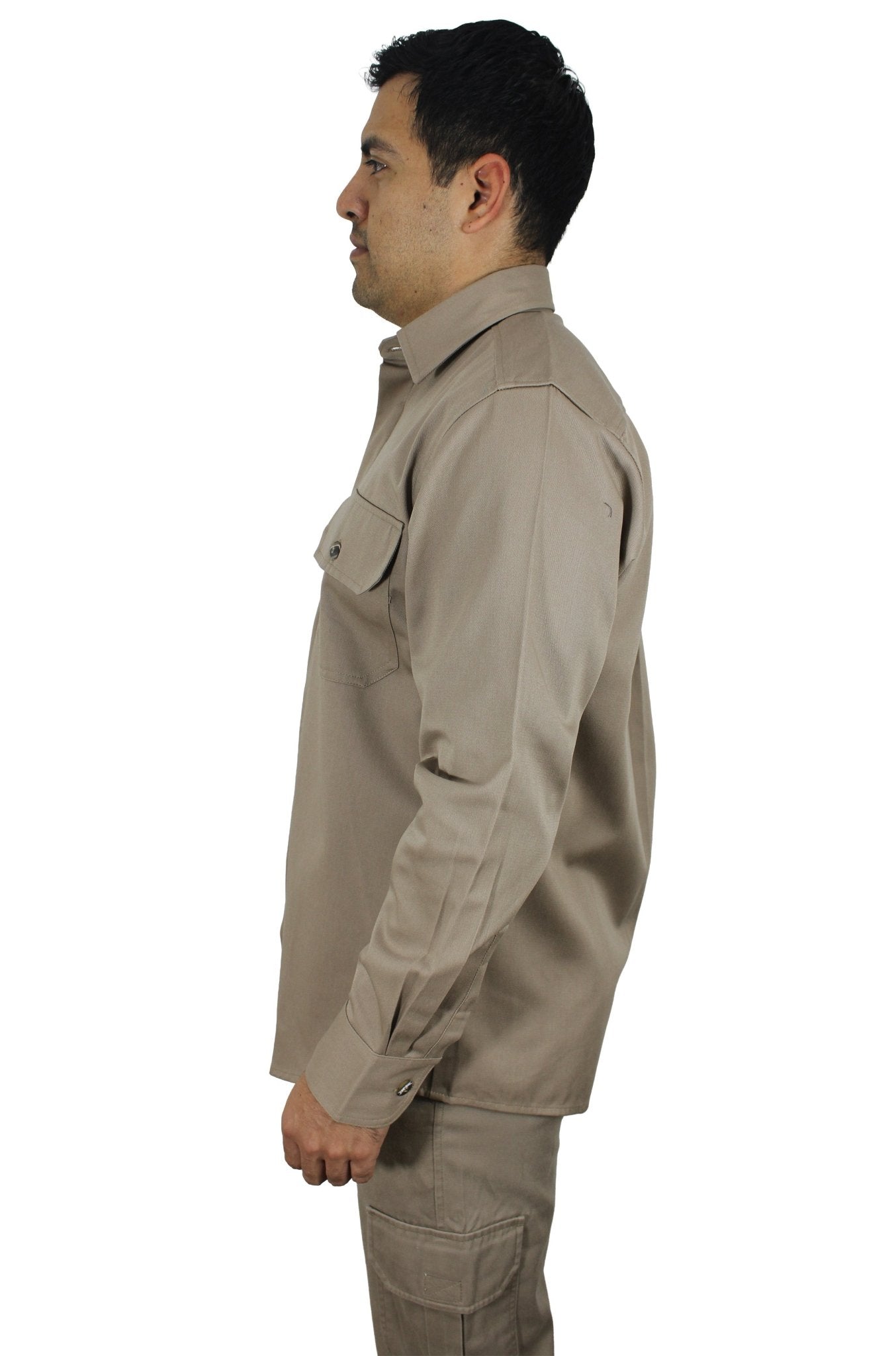 CAMISOLA CAIRO GABARDINA MANGA LARGA UNISEX #Color_Cafe