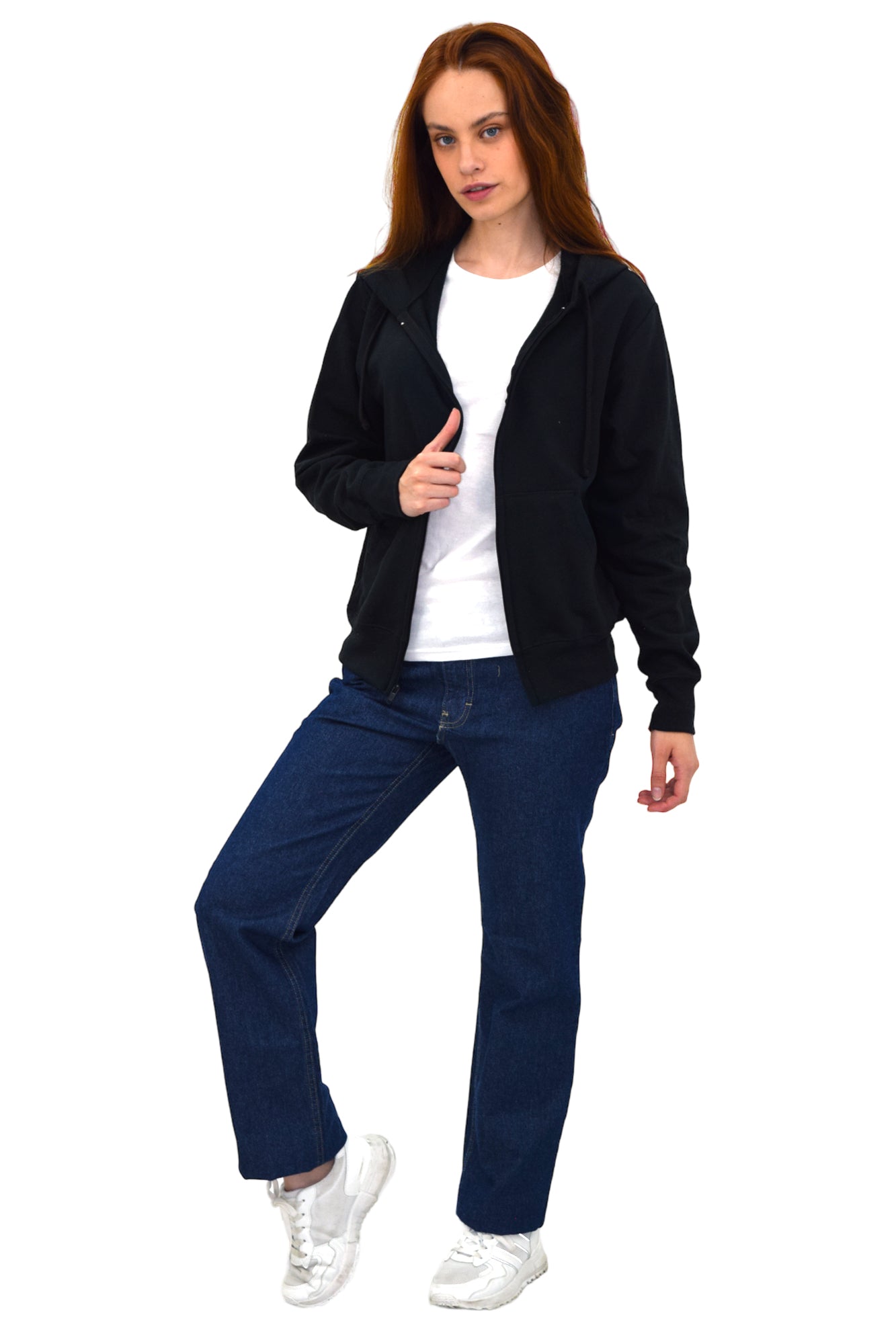 SUDADERA CAPUCHA Y CIERRE LIVERPOOL UNISEX #Color_Negro