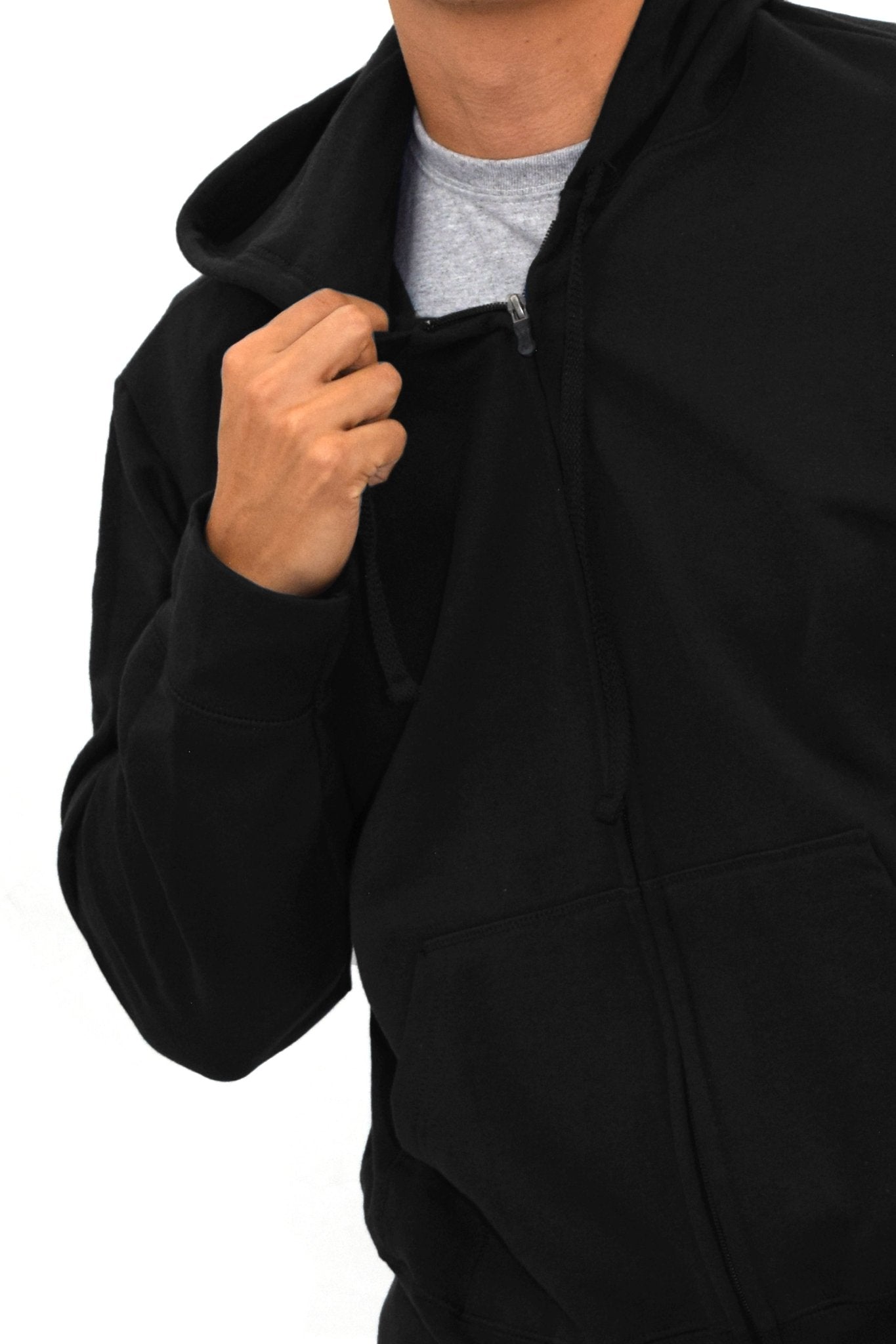 SUDADERA CAPUCHA Y CIERRE LIVERPOOL UNISEX #Color_Negro