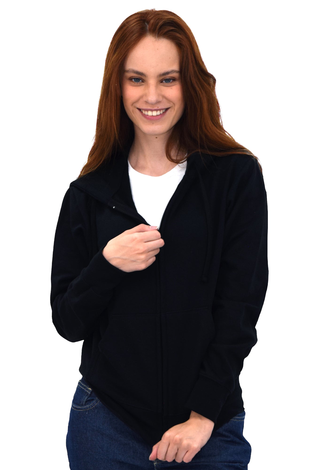 SUDADERA CAPUCHA Y CIERRE LIVERPOOL UNISEX #Color_Negro