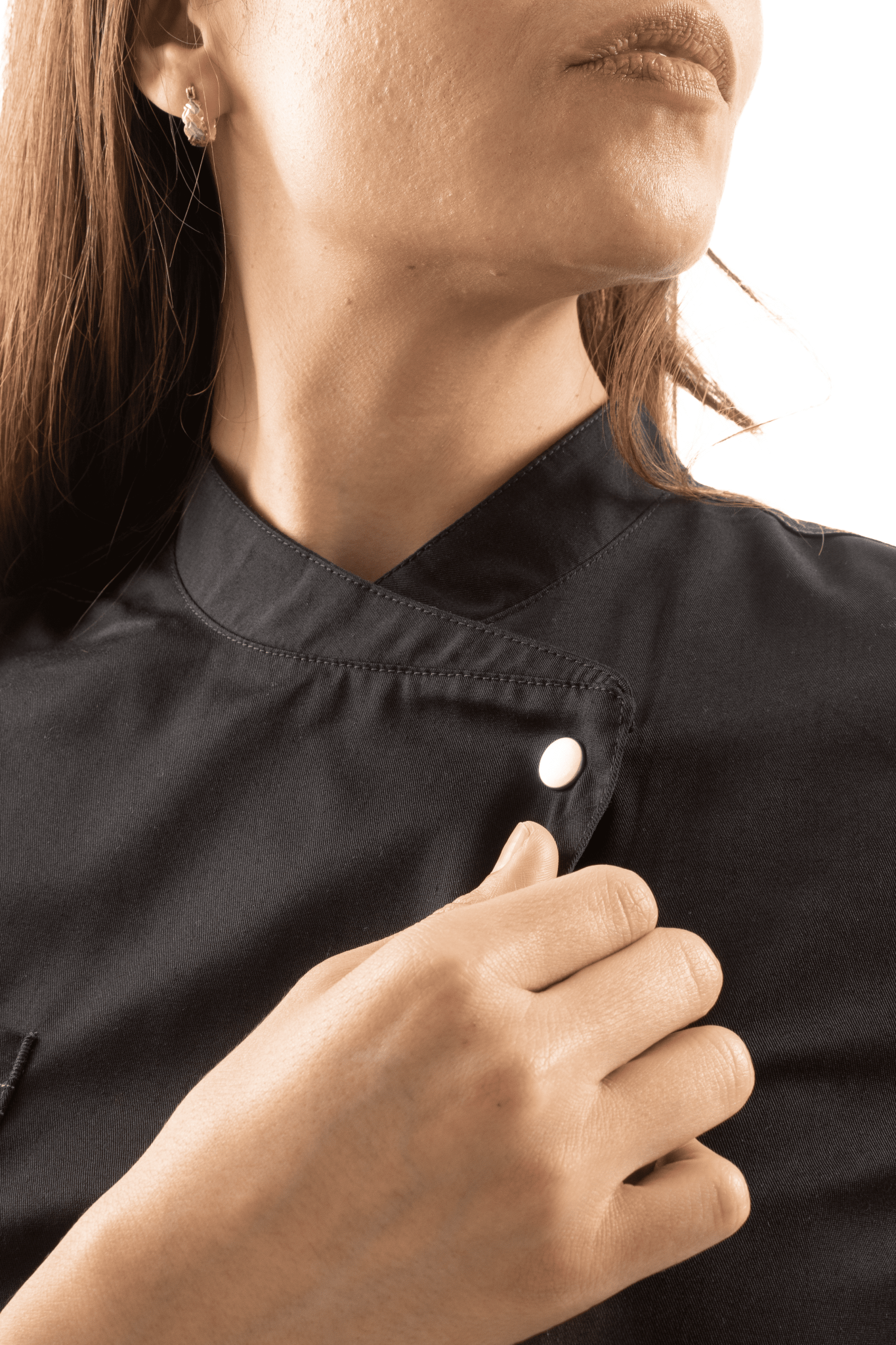 FILIPINA DE CHEF DAMA ZÚRICH MANGA 3/4 #Color_Negro