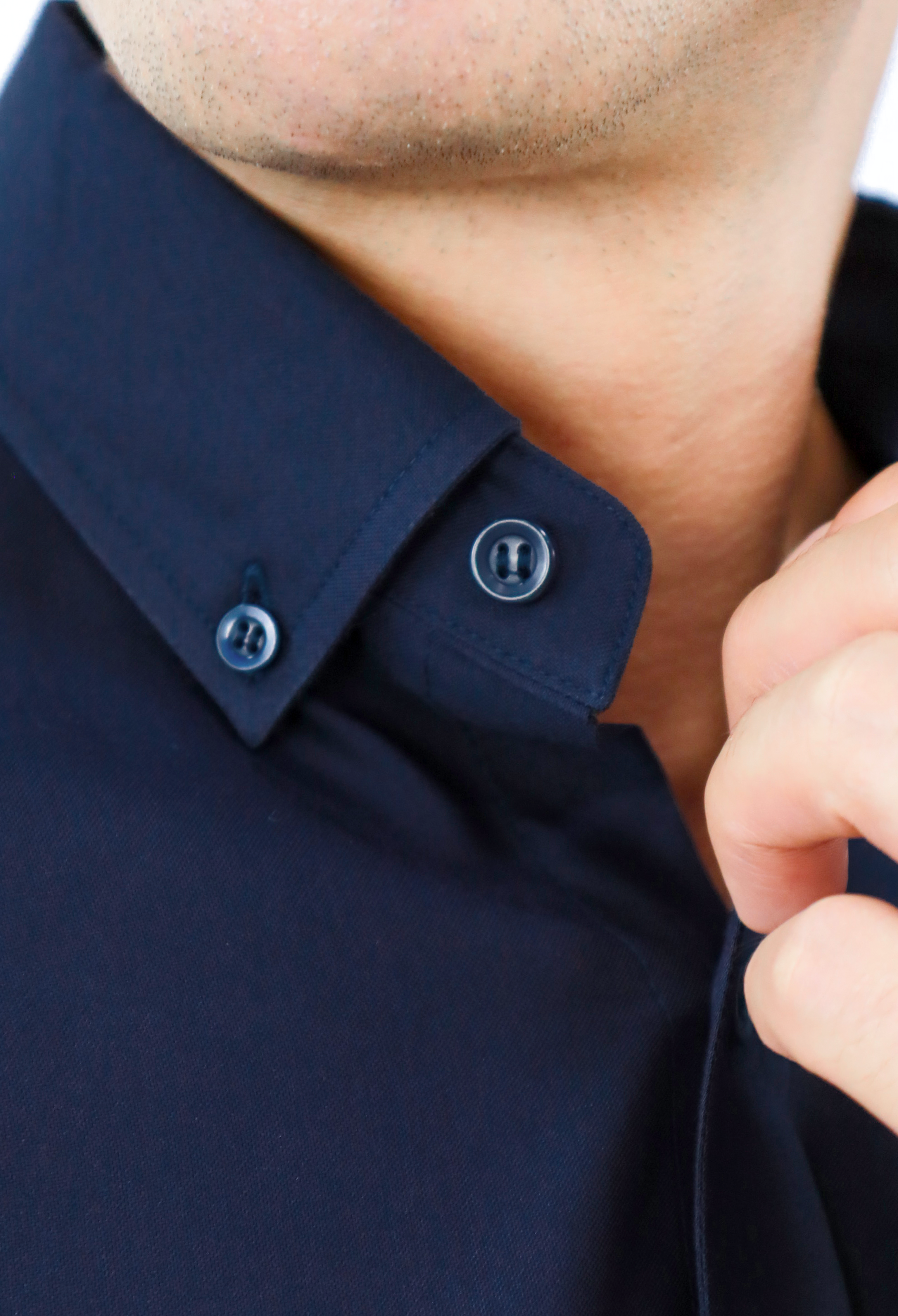 CAMISA BÁSICA MANGA LARGA MONCLOVA HOMBRE #Color_Azul