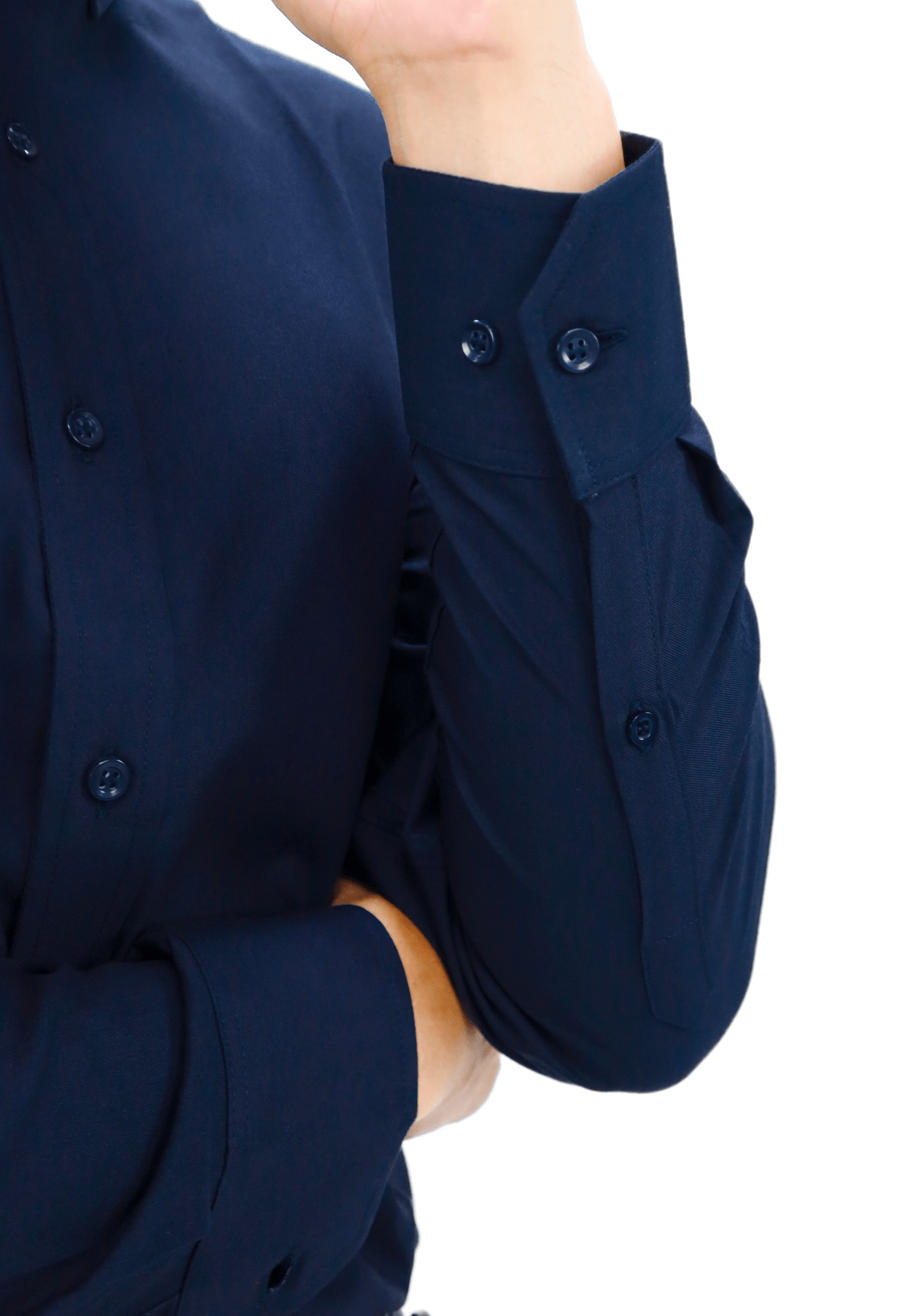 CAMISA BÁSICA MANGA LARGA MONCLOVA HOMBRE #Color_Azul Marino