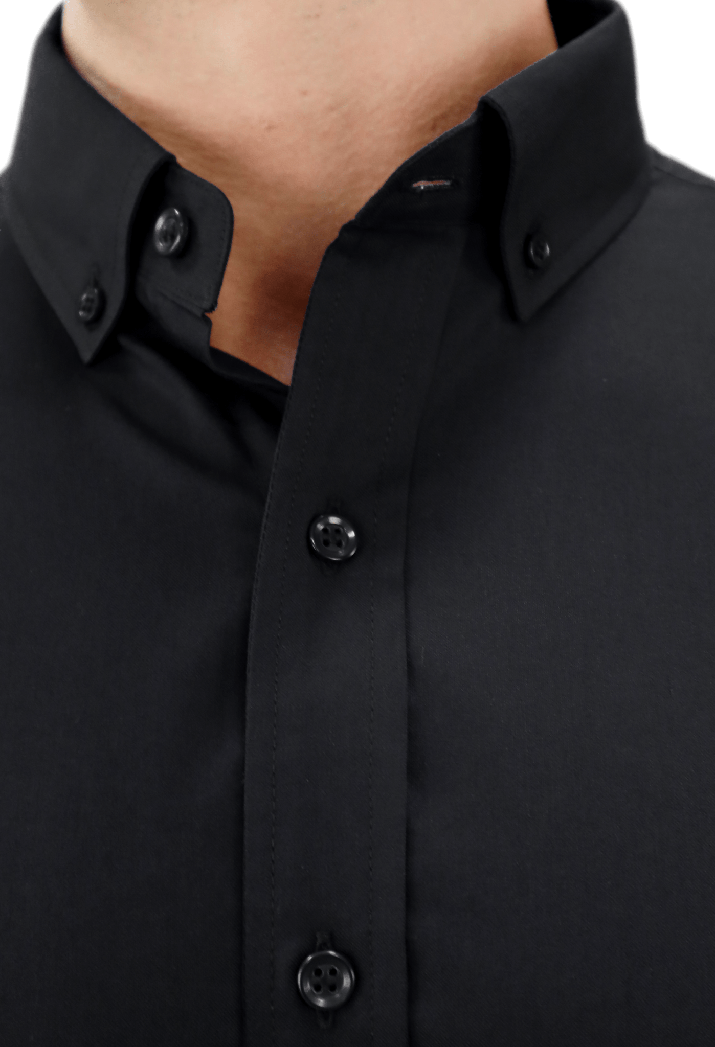 CAMISA BÁSICA MANGA LARGA MONCLOVA HOMBRE #Color_Negro