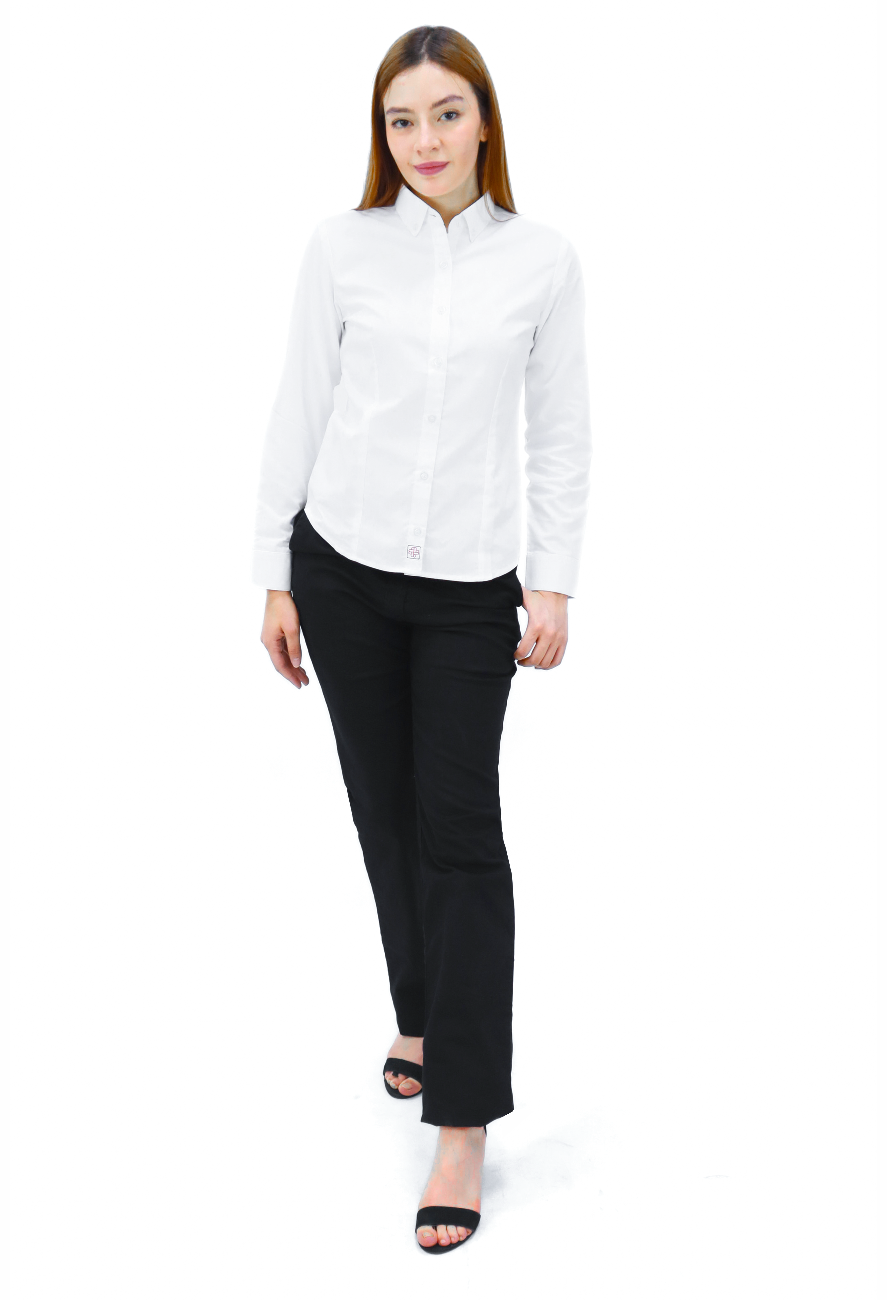 CAMISA BÁSICA MANGA LARGA MONCLOVA MUJER #Color_Blanco