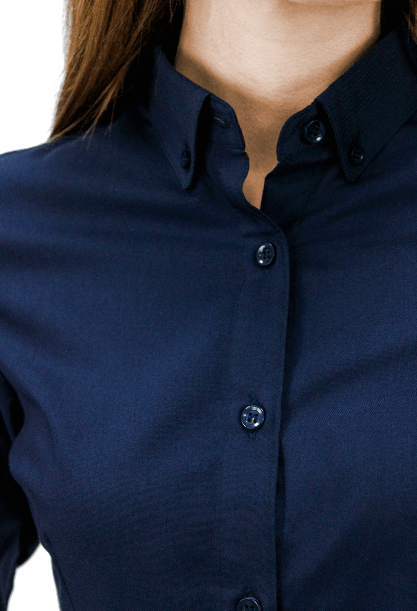 CAMISA BÁSICA MANGA LARGA MONCLOVA MUJER #Color_Azul Marino