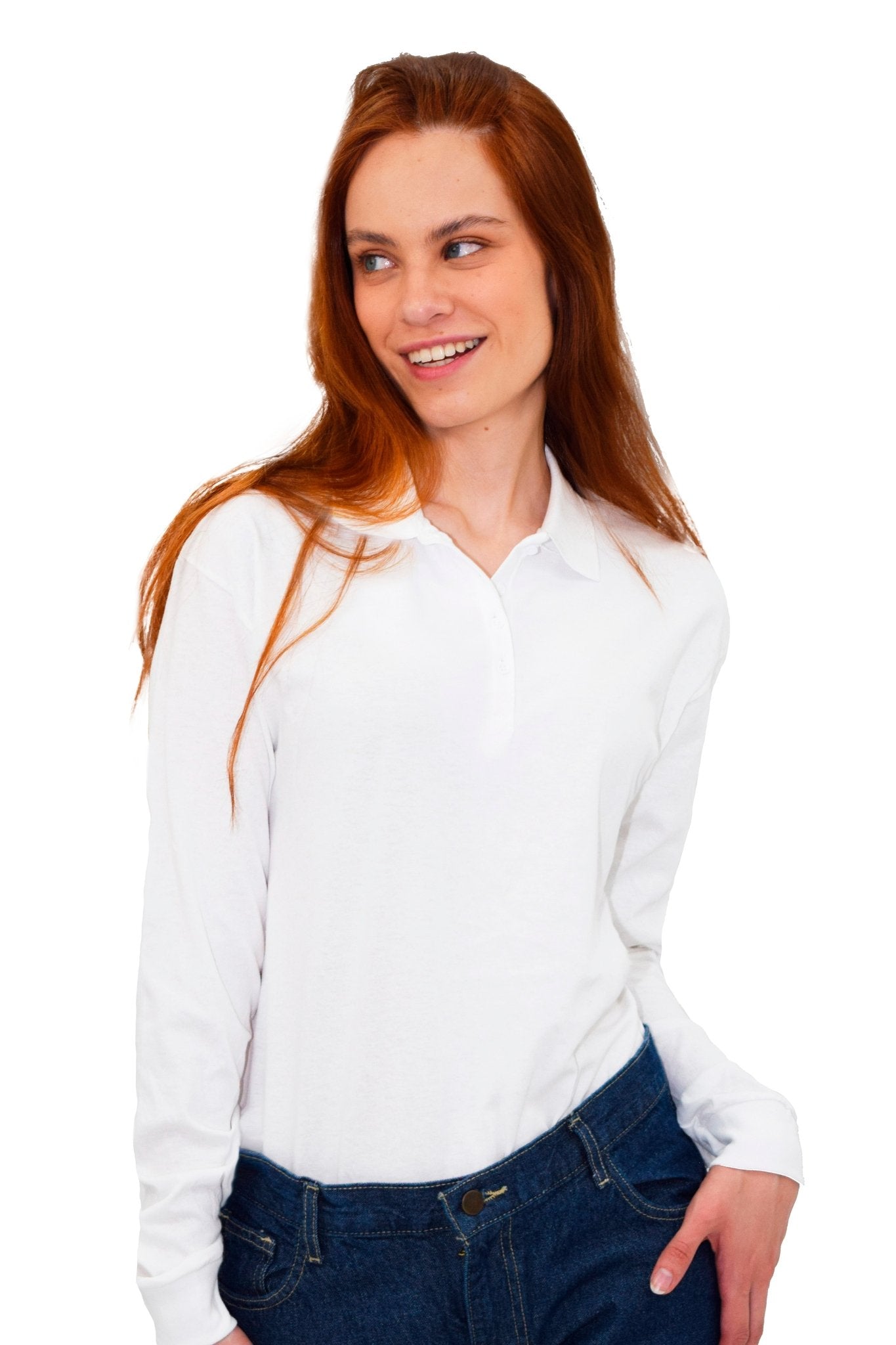 PLAYERA TIPO POLO MANGA LARGA ROMA UNISEX #Color_Blanco