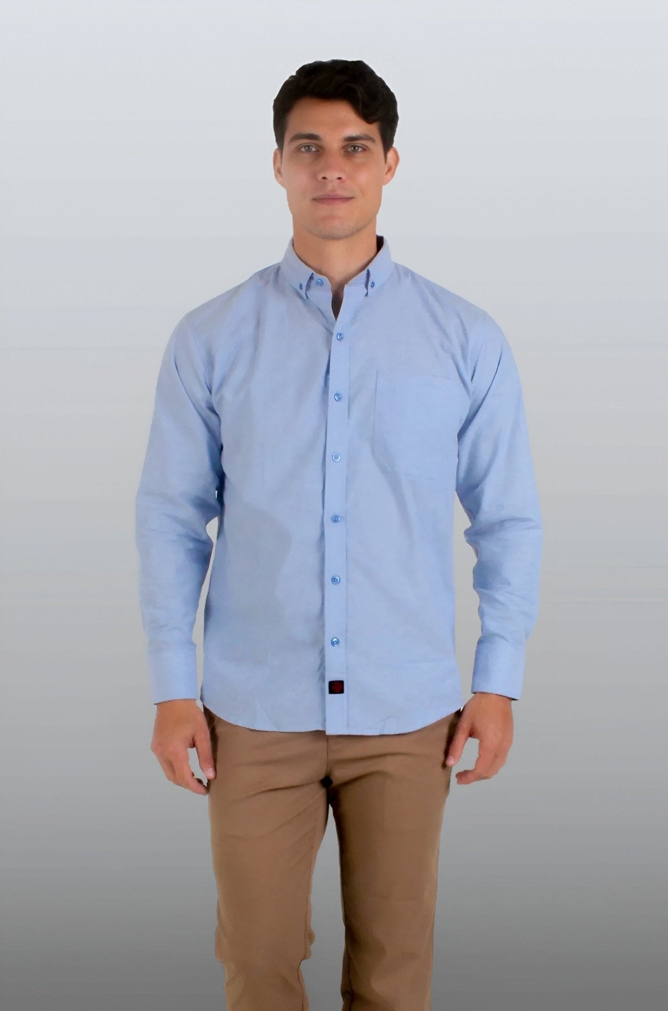CAMISA FORMAL MANGA LARGA LEÓN HOMBRE #Color_Azul
