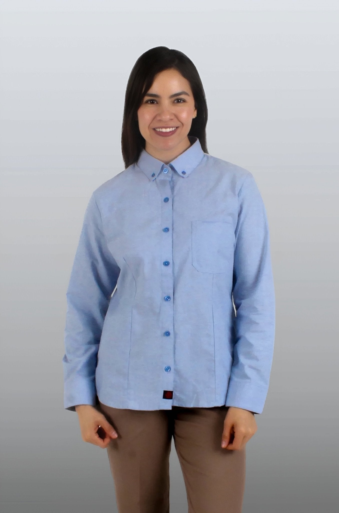 CAMISA EJECUTIVA LEÓN DAMA #Color_Azul
