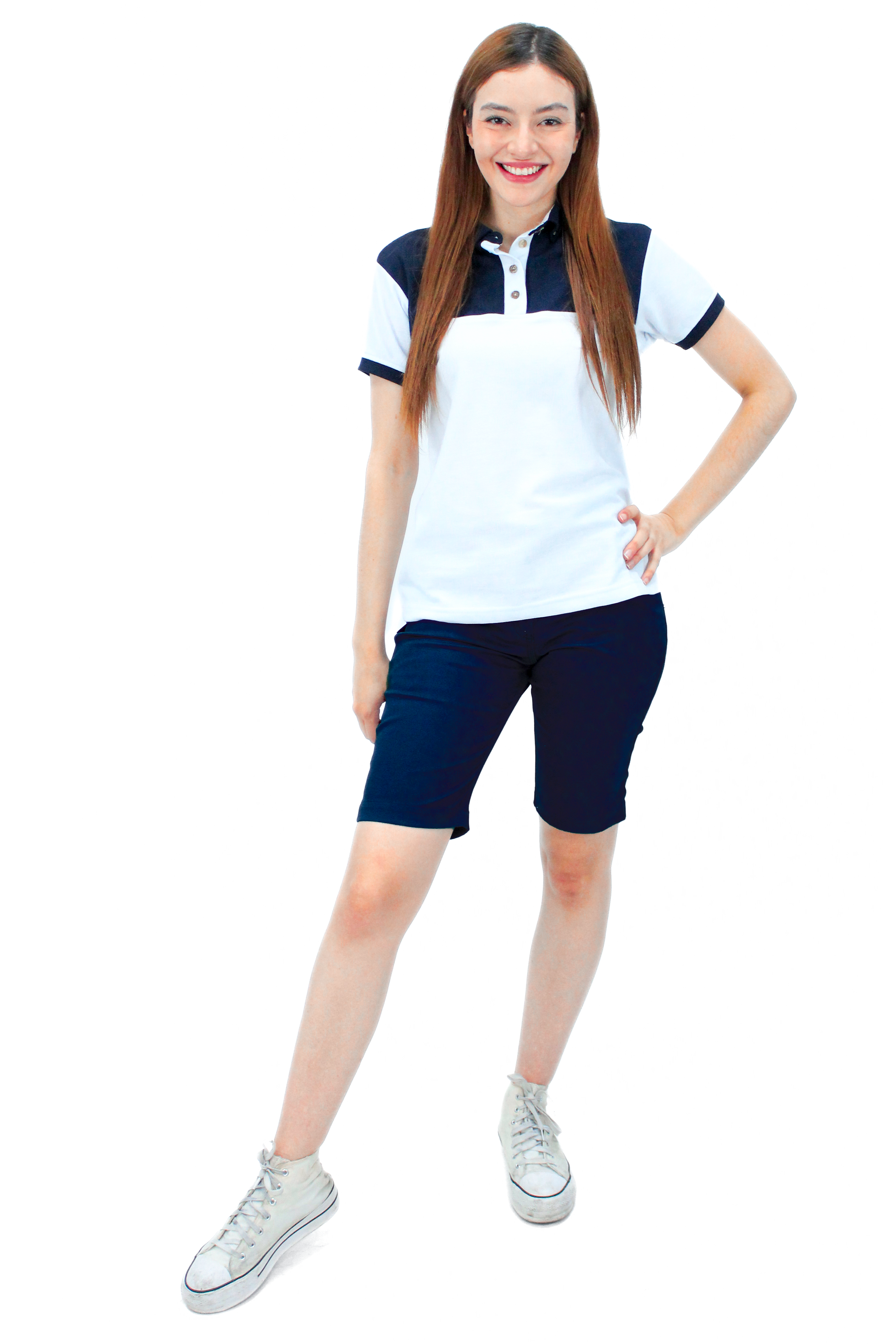 BERMUDA CASUAL DE GABARDINA ATLANTA MUJER #Color_Azul