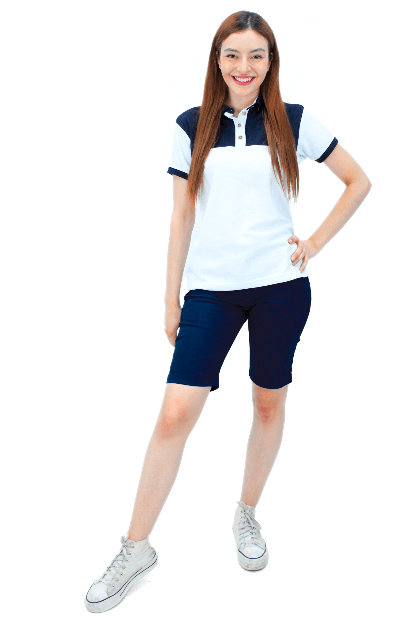 BERMUDA CASUAL DE GABARDINA ATLANTA MUJER #Color_Azul Marino