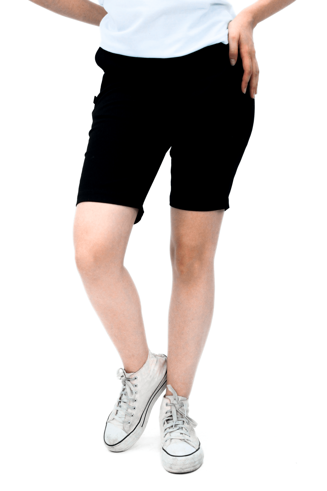 BERMUDA CASUAL DE GABARDINA ATLANTA MUJER #Color_Negro