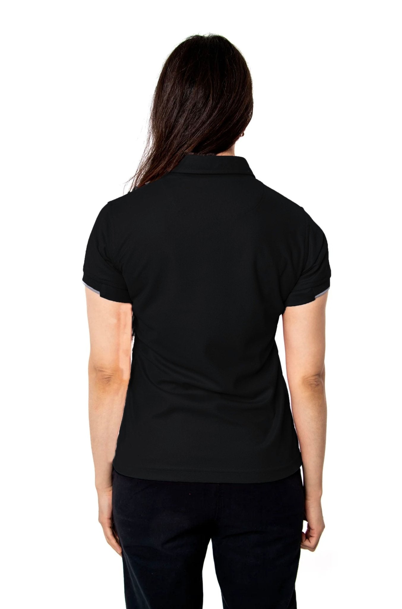 PLAYERA POLO SUSTENTABLE BILBAO MUJER #Color_Negro