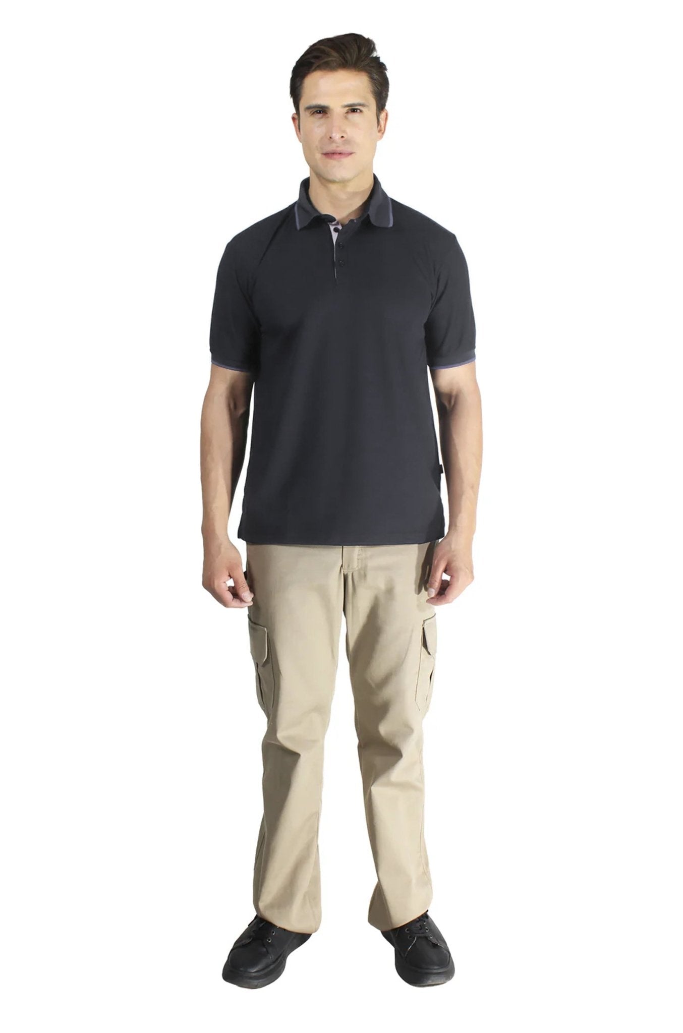 PLAYERA TIPO POLO DRY FIT ÁMSTERDAM HOMBRE #Color_Gris