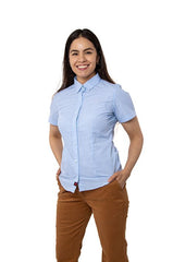 CAMISA EJECUTIVA MANGA CORTA SLIM FIT MÚNICH MUJER