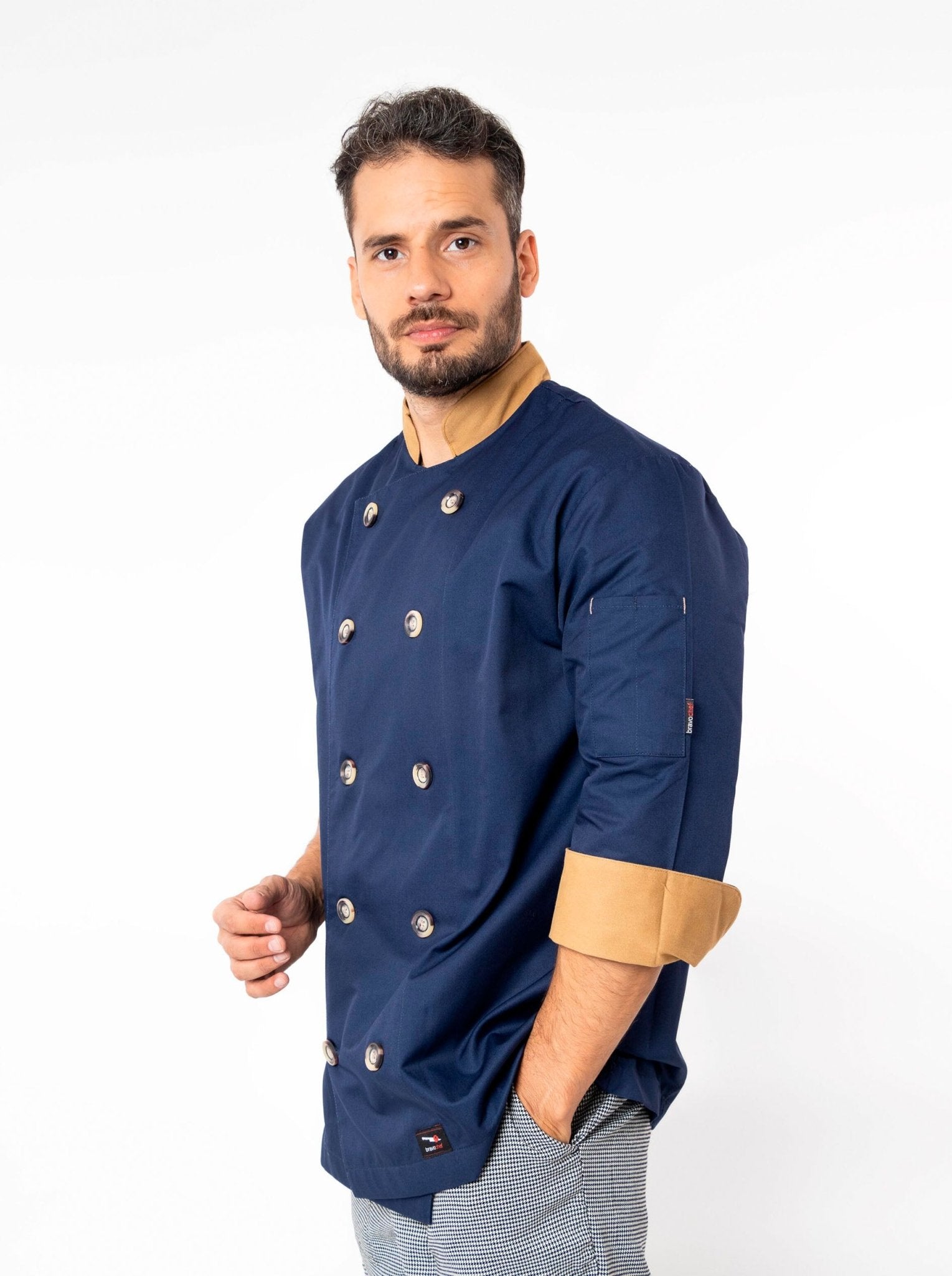 FILIPINA DE CHEF CORTE REGULAR MILÁN HOMBRE #Color_Azul Marino