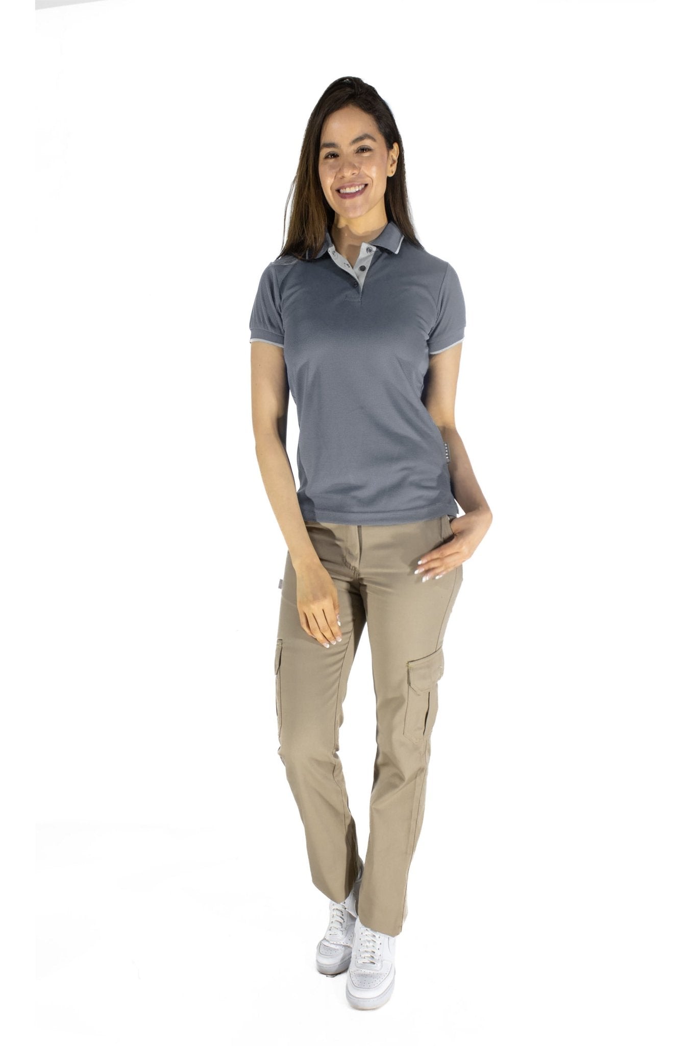 PLAYERA POLO BUENOS AIRES MUJER #Color_Gris