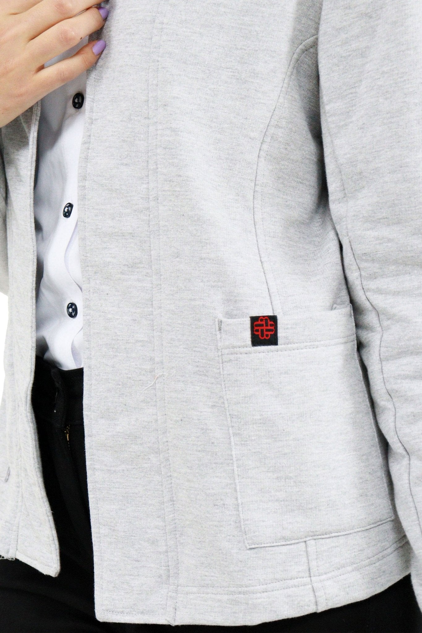 SACO TIPO BLAZER HOUSTON MUJER #Color_Gris