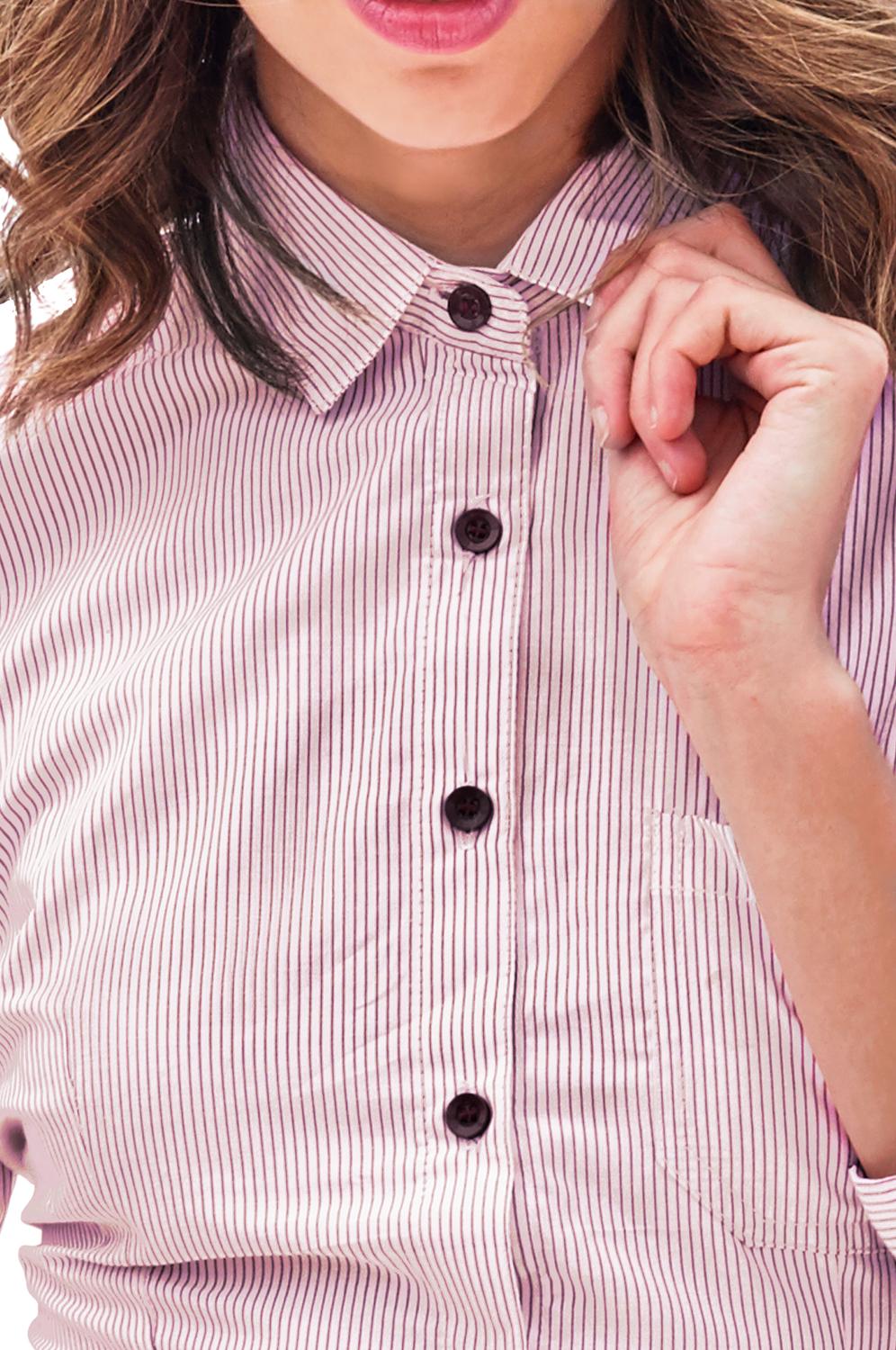 CAMISA FORMAL SLIM FIT MANGA LARGA MÚNICH MUJER #Color_Blanco / Rojo