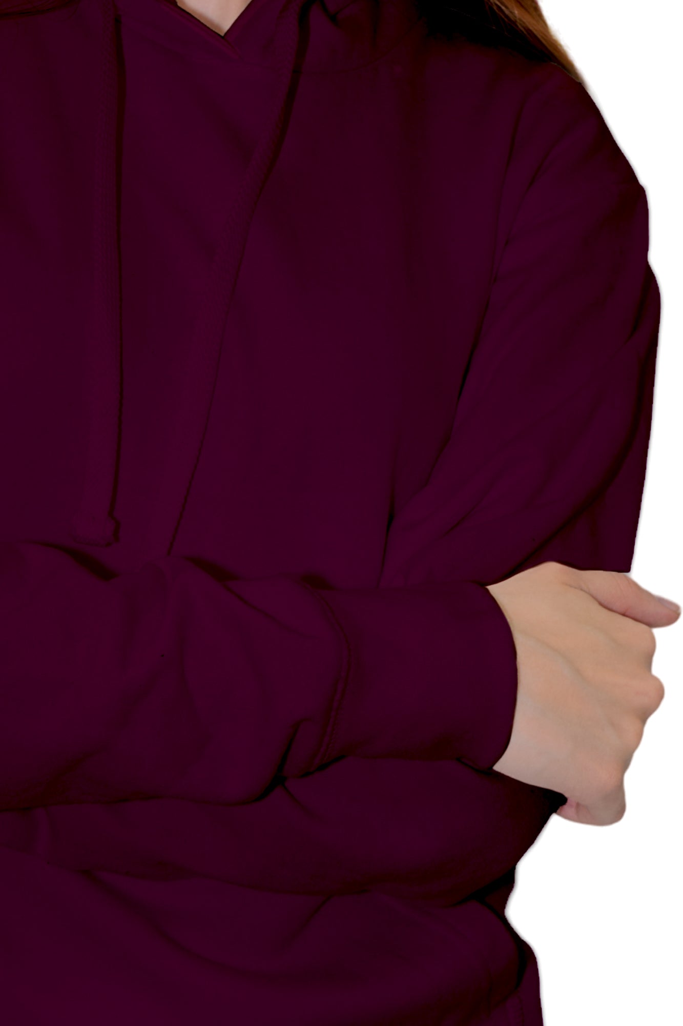 SUDADERA CON CAPUCHA AMBERES UNISEX #Color_Vino