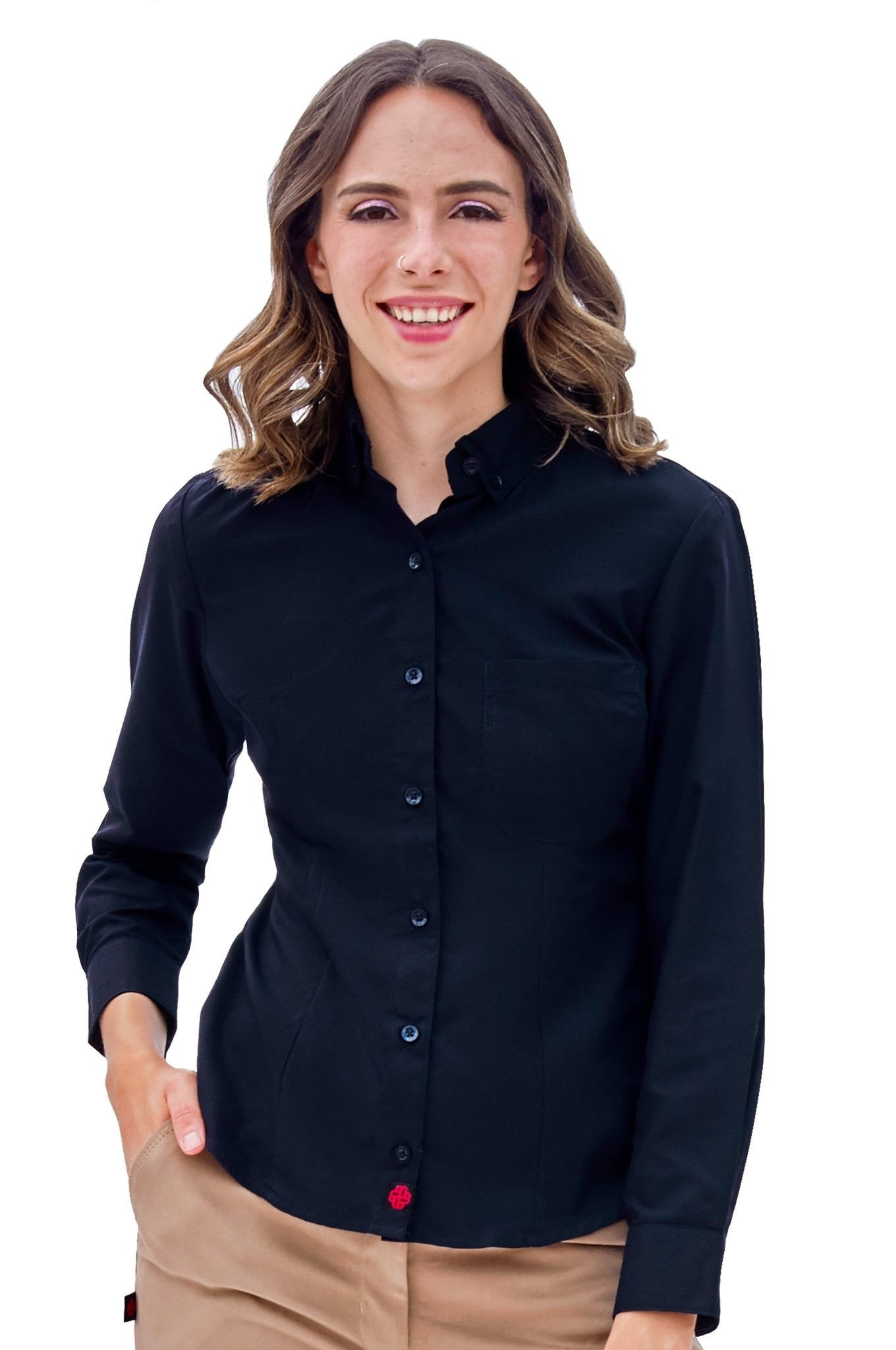 CAMISA FORMAL MANGA LARGA BERLÍN MUJER #Color_Azul Marino
