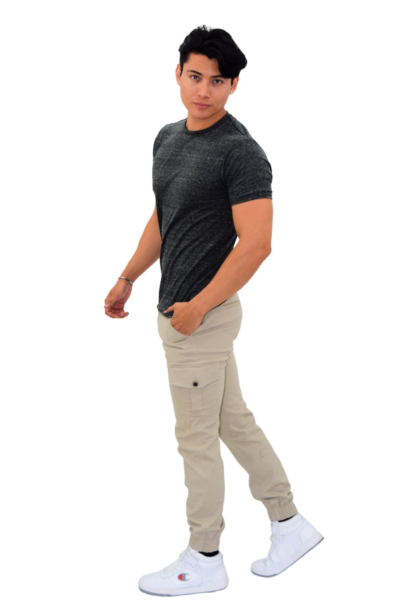 PLAYERA CUELLO REDONDO JASPE SPARTA HOMBRE #Color_Negro