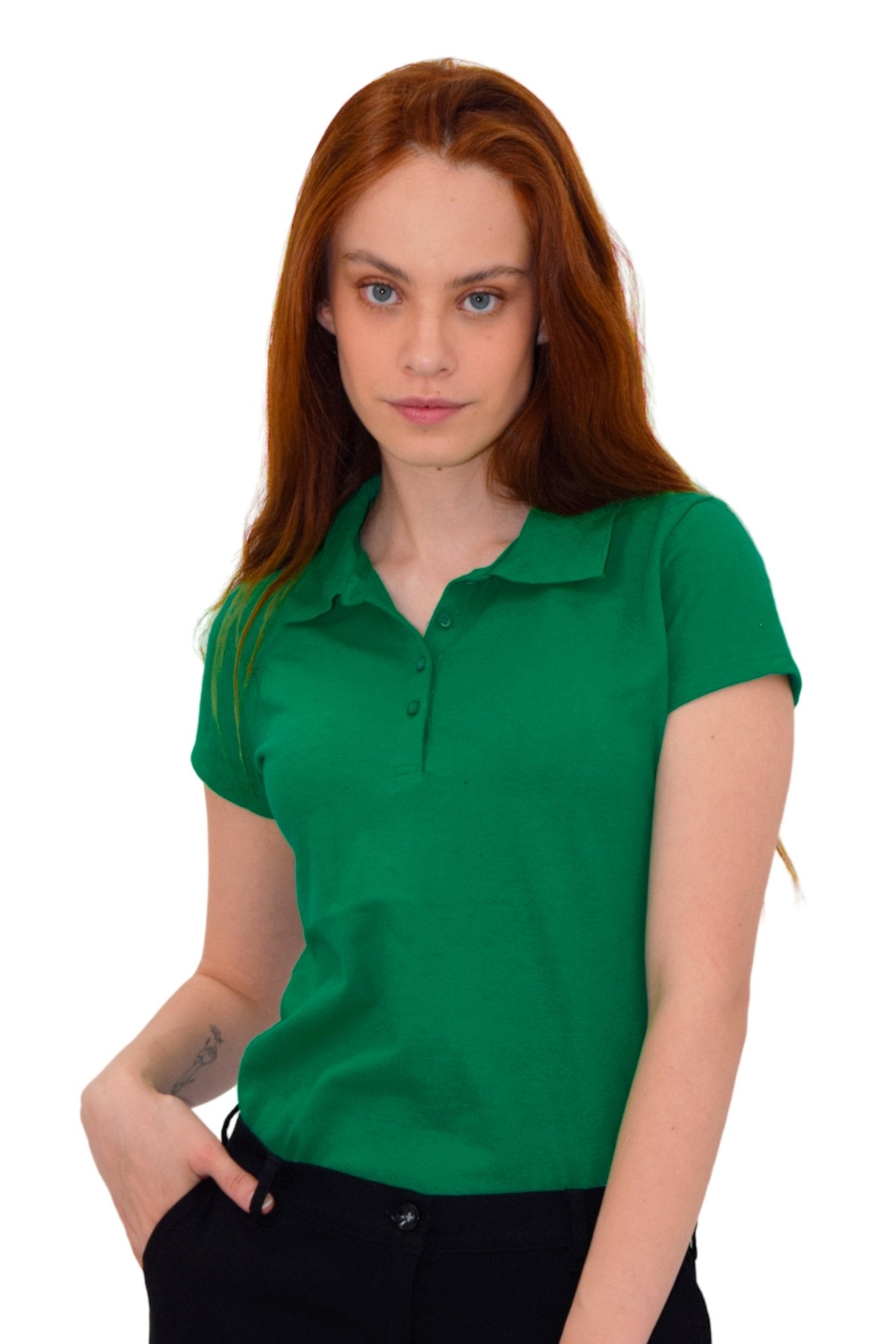 PLAYERA TIPO POLO ESTAMBUL MUJER #Color_Verde