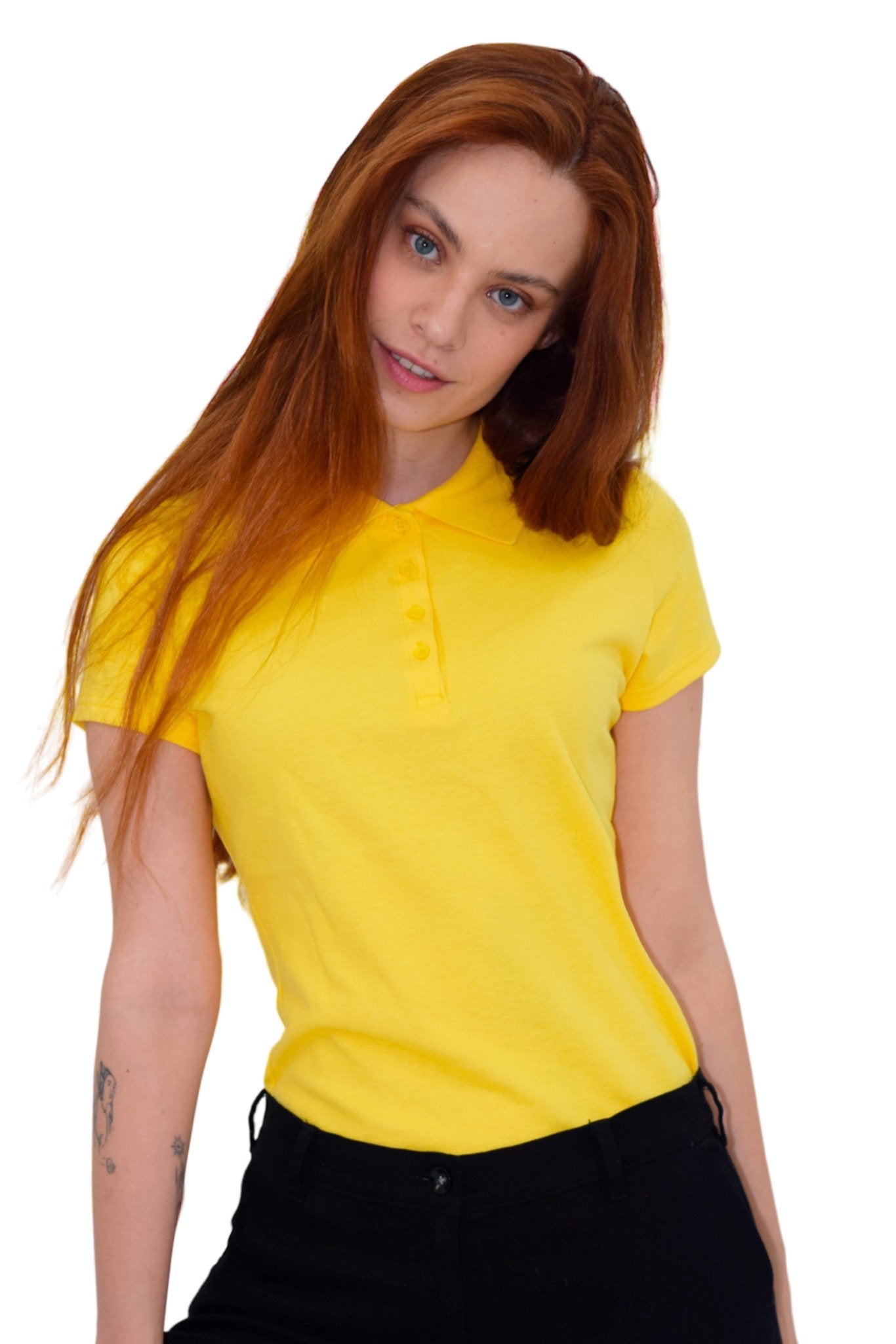PLAYERA TIPO POLO ESTAMBUL MUJER #Color_Amarillo