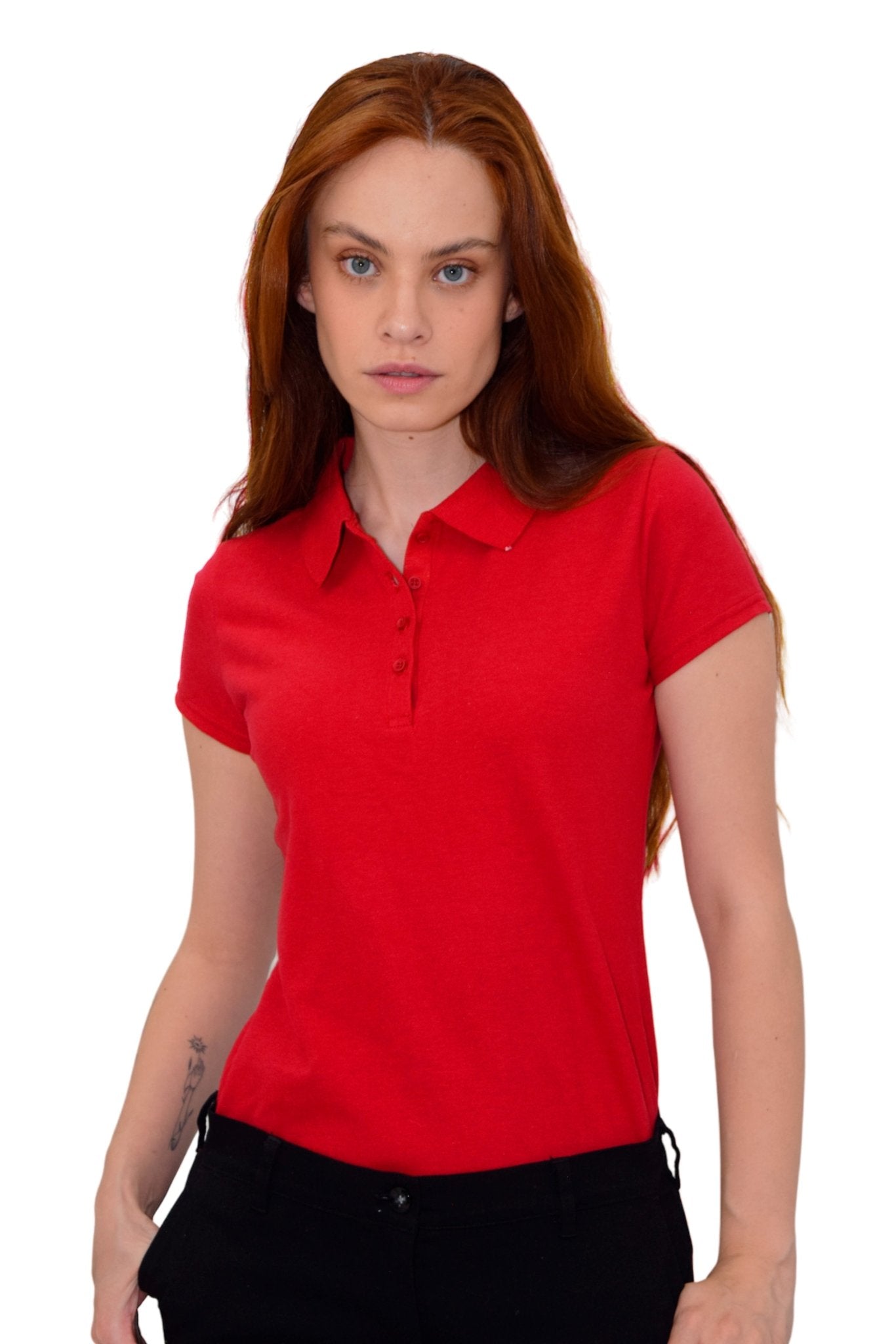 PLAYERA TIPO POLO ESTAMBUL MUJER #Color_Rojo