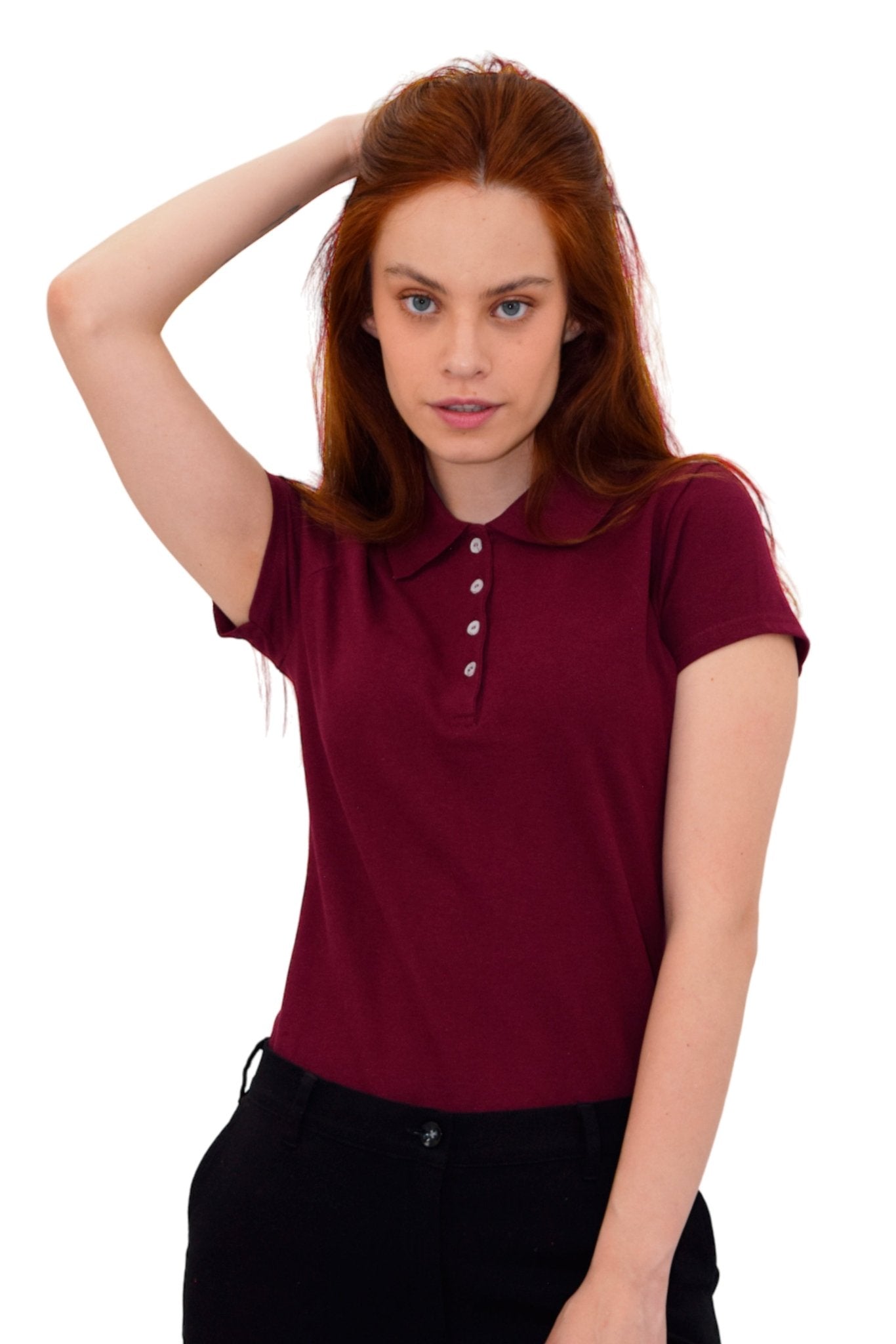 PLAYERA TIPO POLO ESTAMBUL MUJER #Color_Vino