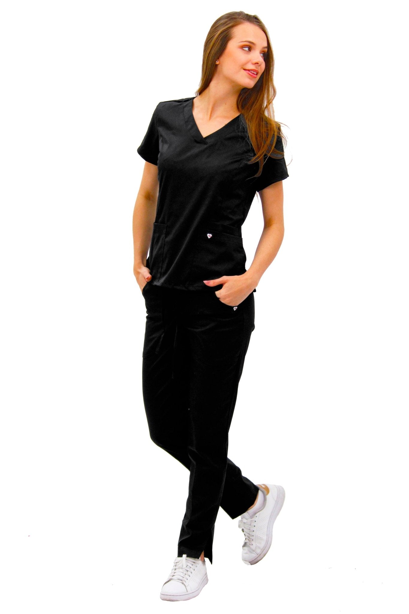 PANTALÓN MÉDICO PARA SCRUB ESTOCOLMO MUJER #Color_Negro