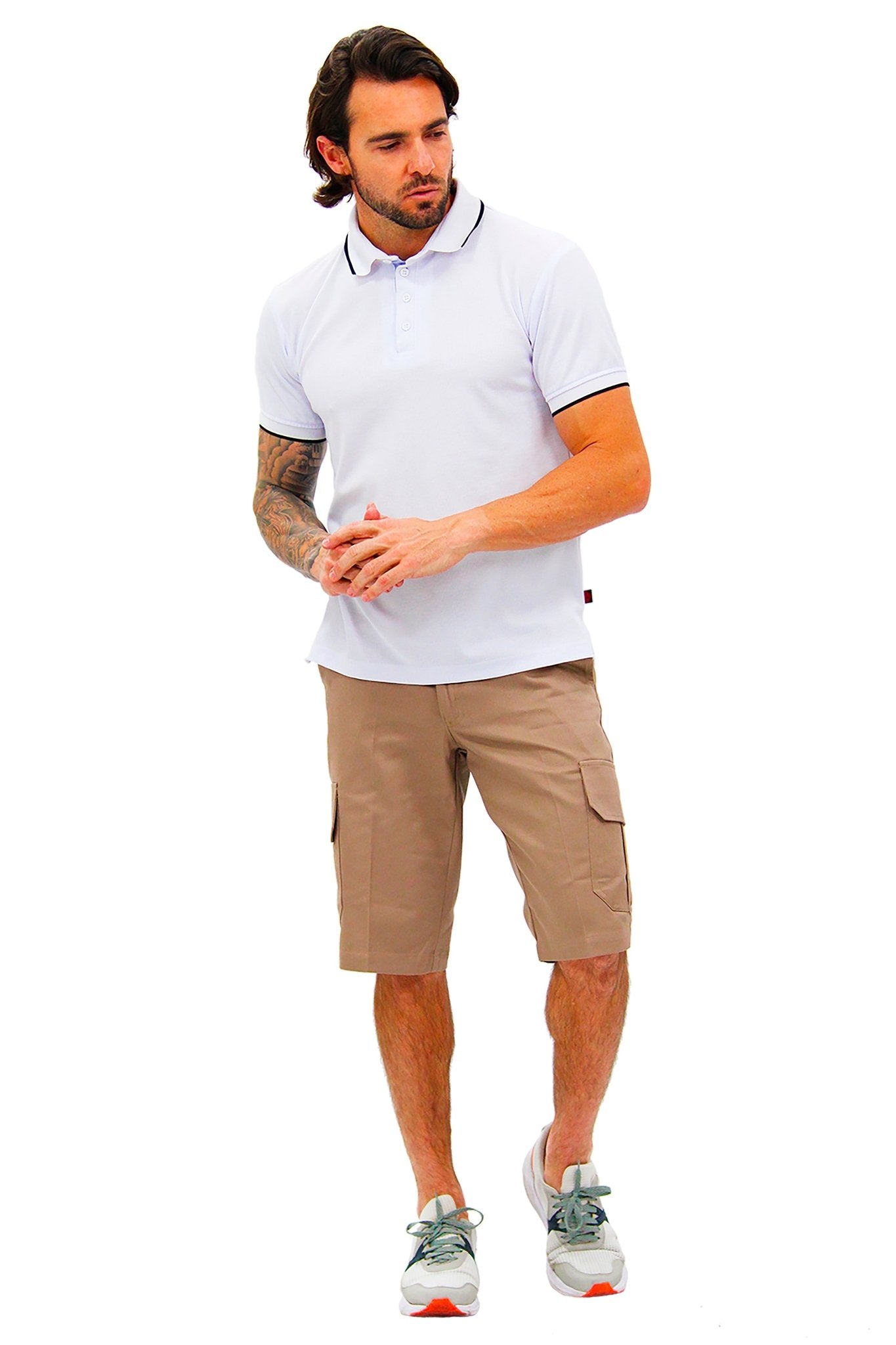 BERMUDAS TIPO CARGO HAWAI HOMBRE #Color_Cafe